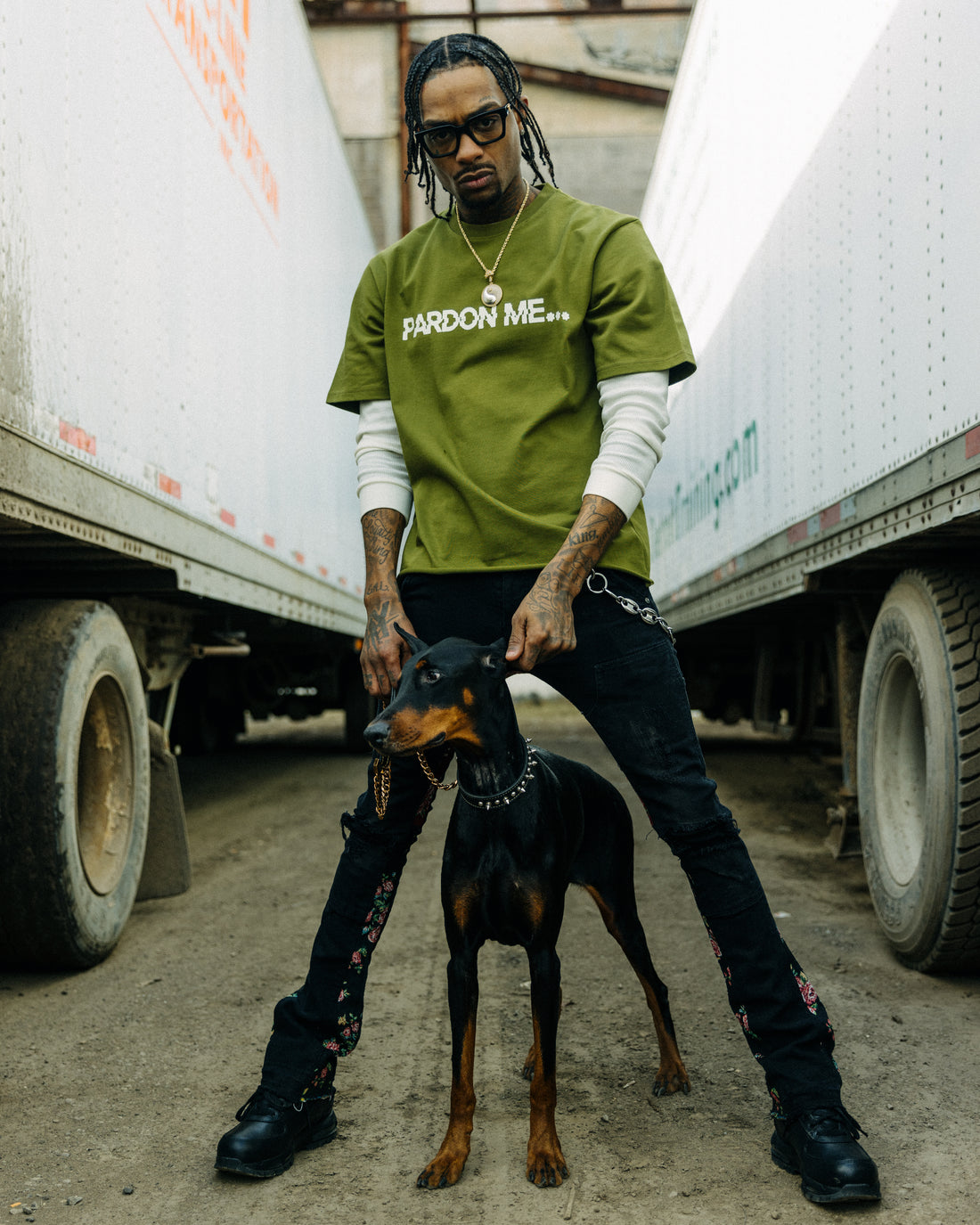 [OLIVE GREEN] Pardon Me Tee
