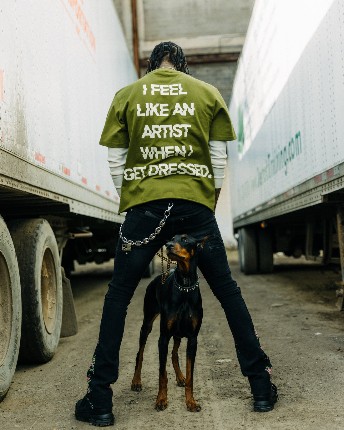 [OLIVE GREEN] Pardon Me Tee