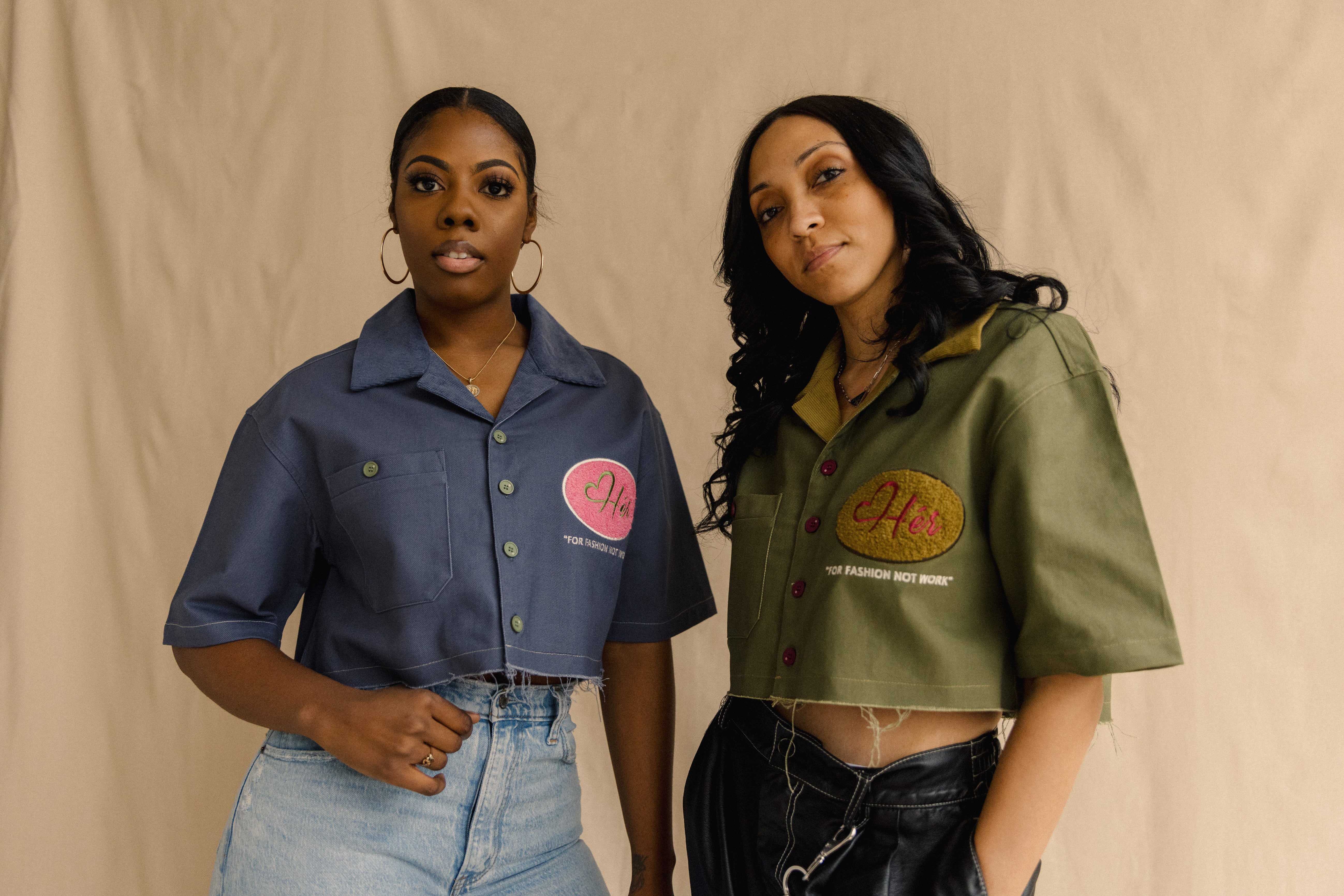 DENIM BLUE "Hér" WORKSHIRT ( CROPPED )