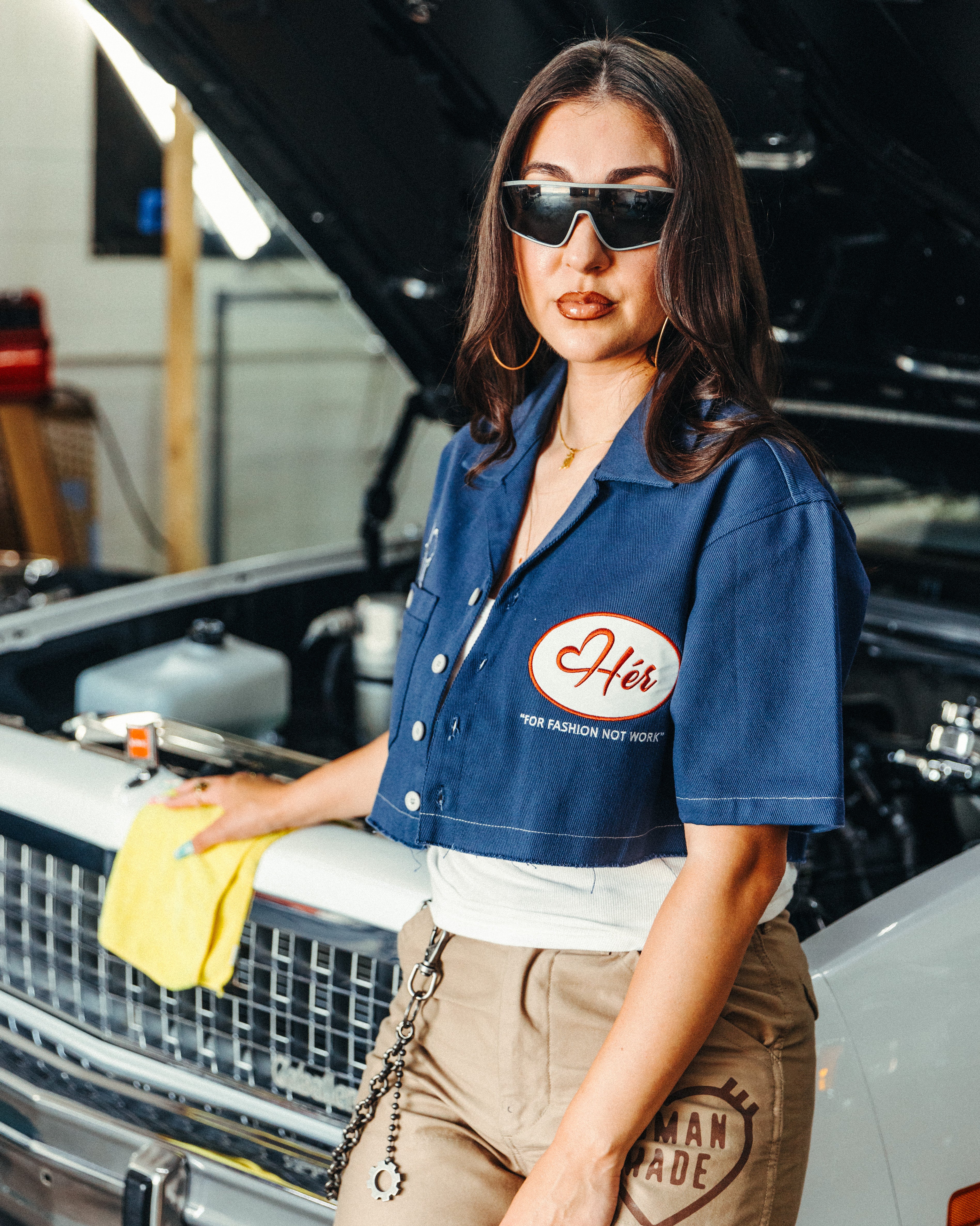 REAL MECHANIC "Hér" WORKSHIRT ( CROPPED )