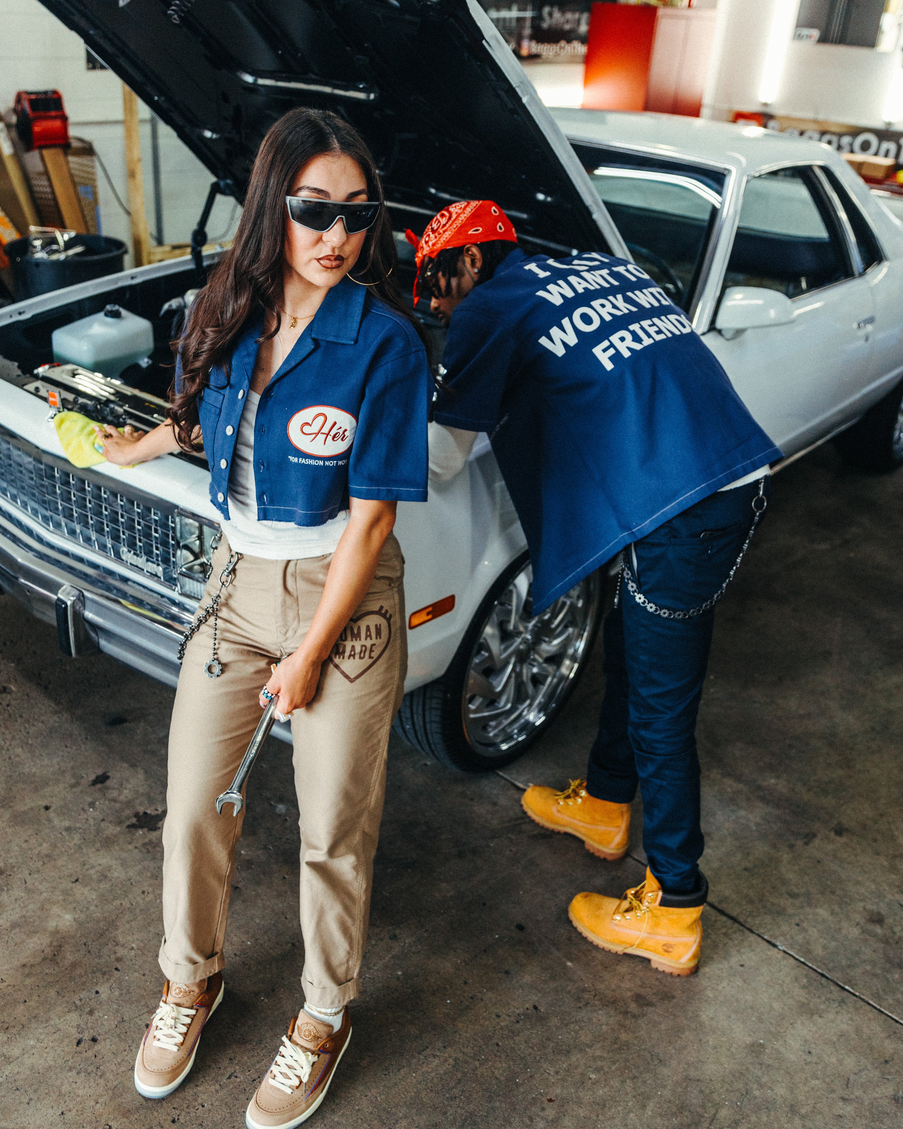 REAL MECHANIC "Hér" WORKSHIRT ( CROPPED )