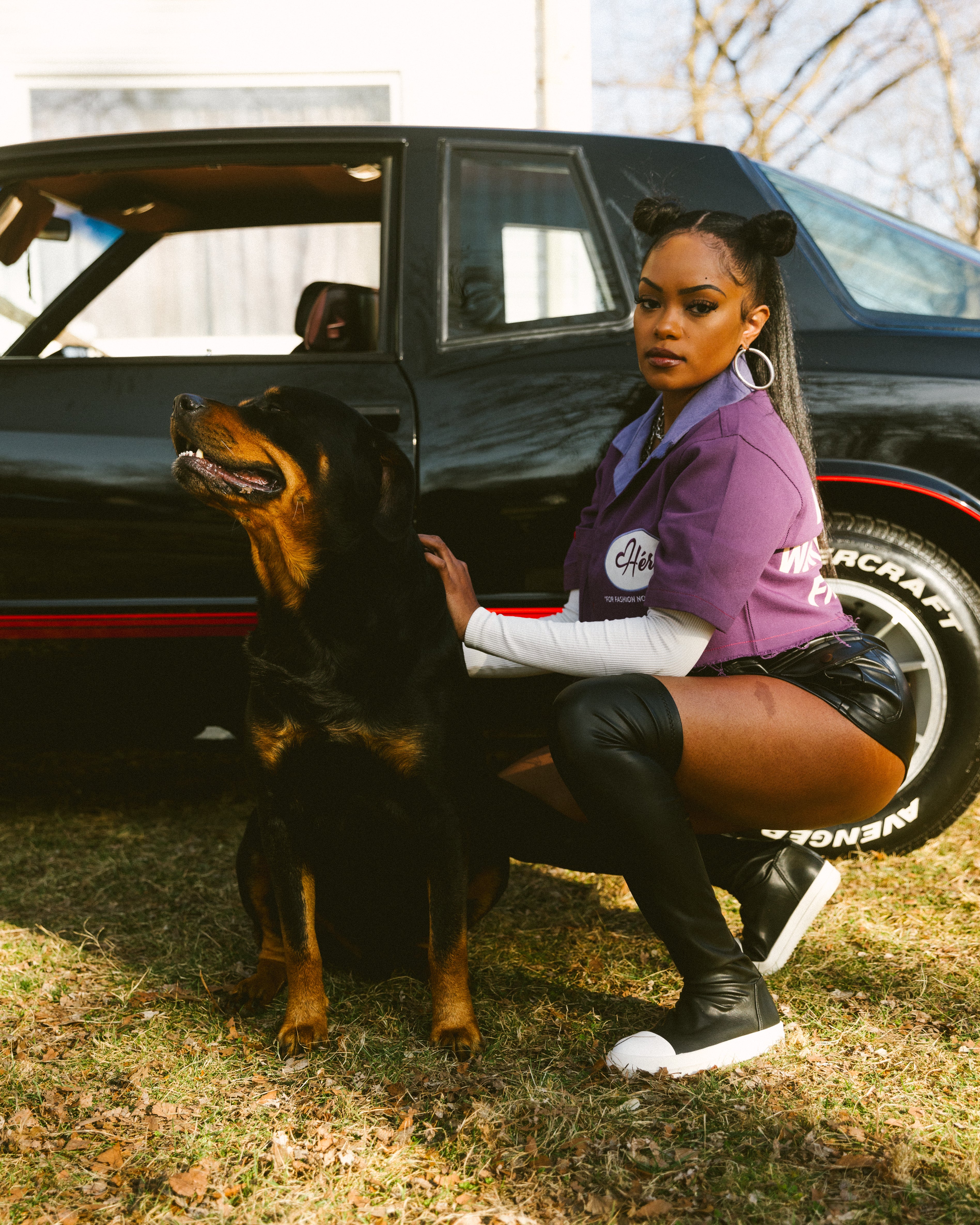 Reimagined PURPLE HAZE "Hér" WORKSHIRT ( CROPPED )