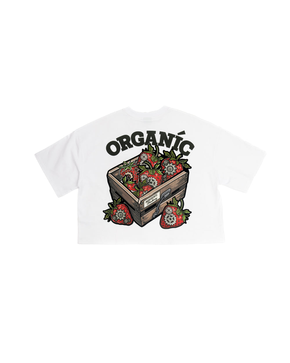 VeryOrganíc Strawberry Tee ( White ) back view