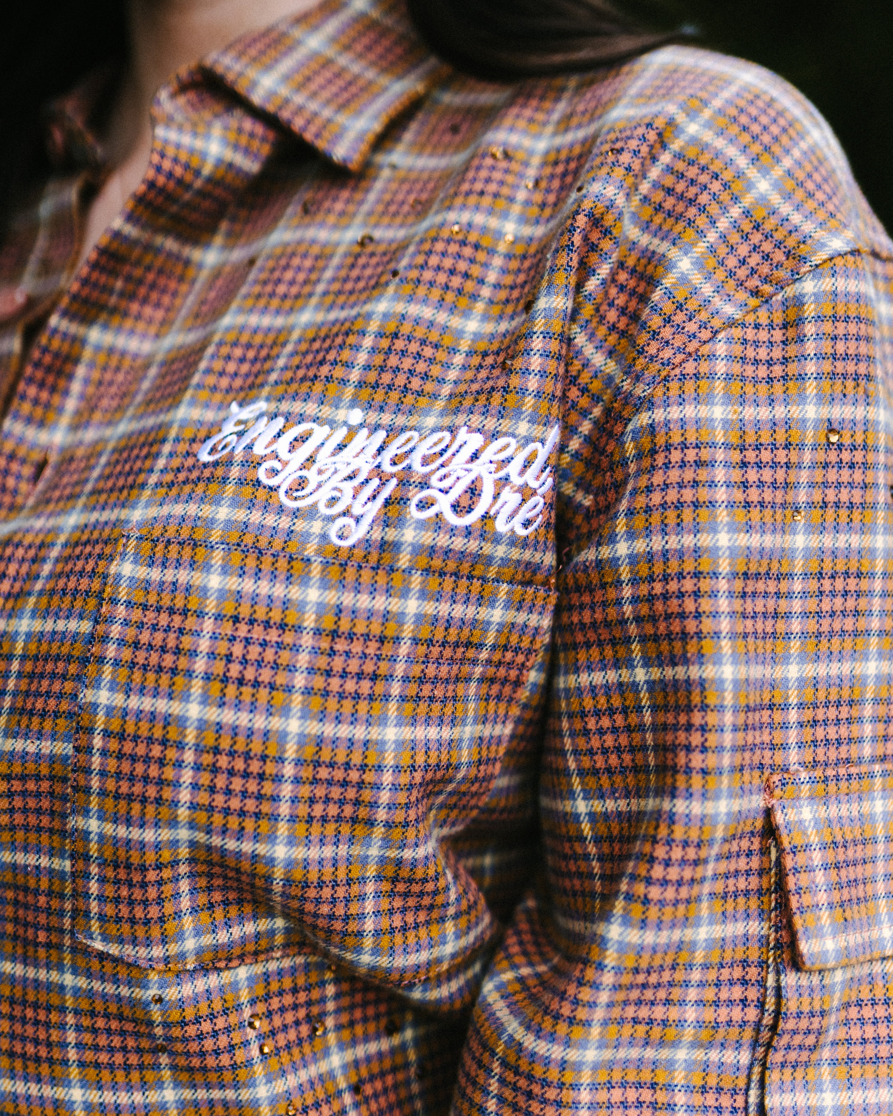 ROSE GOLD RHINESTONE FLANNEL
