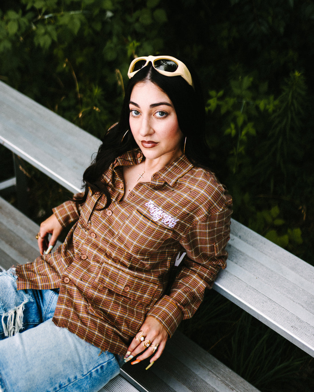 ROSE GOLD RHINESTONE FLANNEL