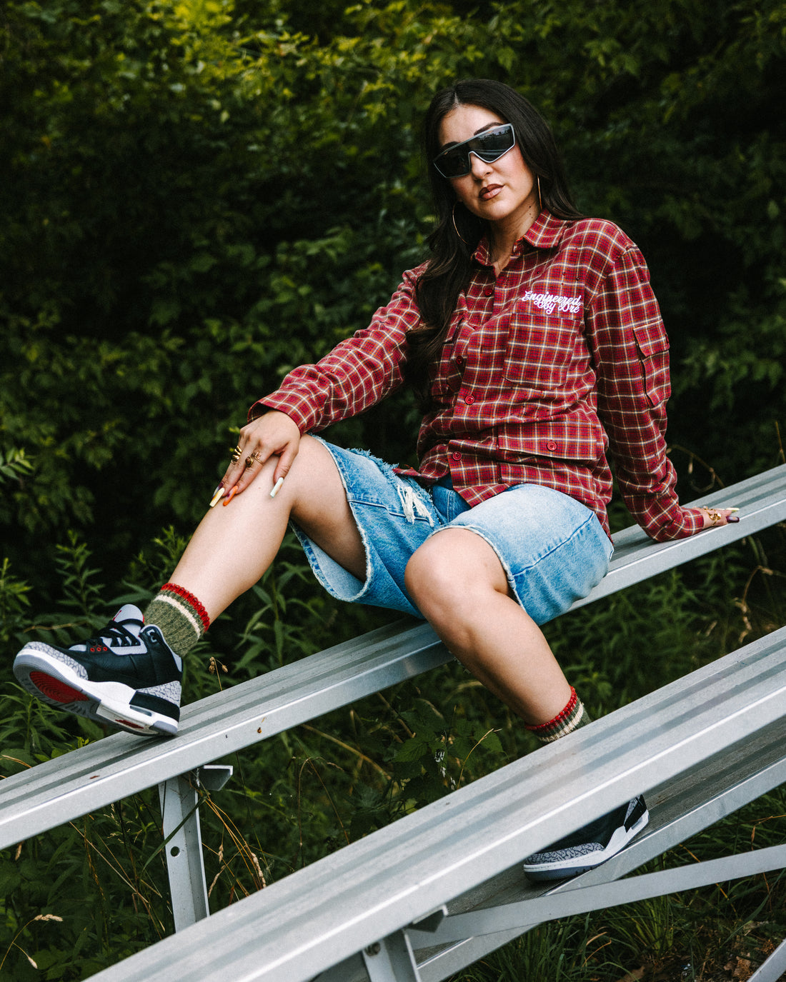 RED RHINESTONE FLANNEL