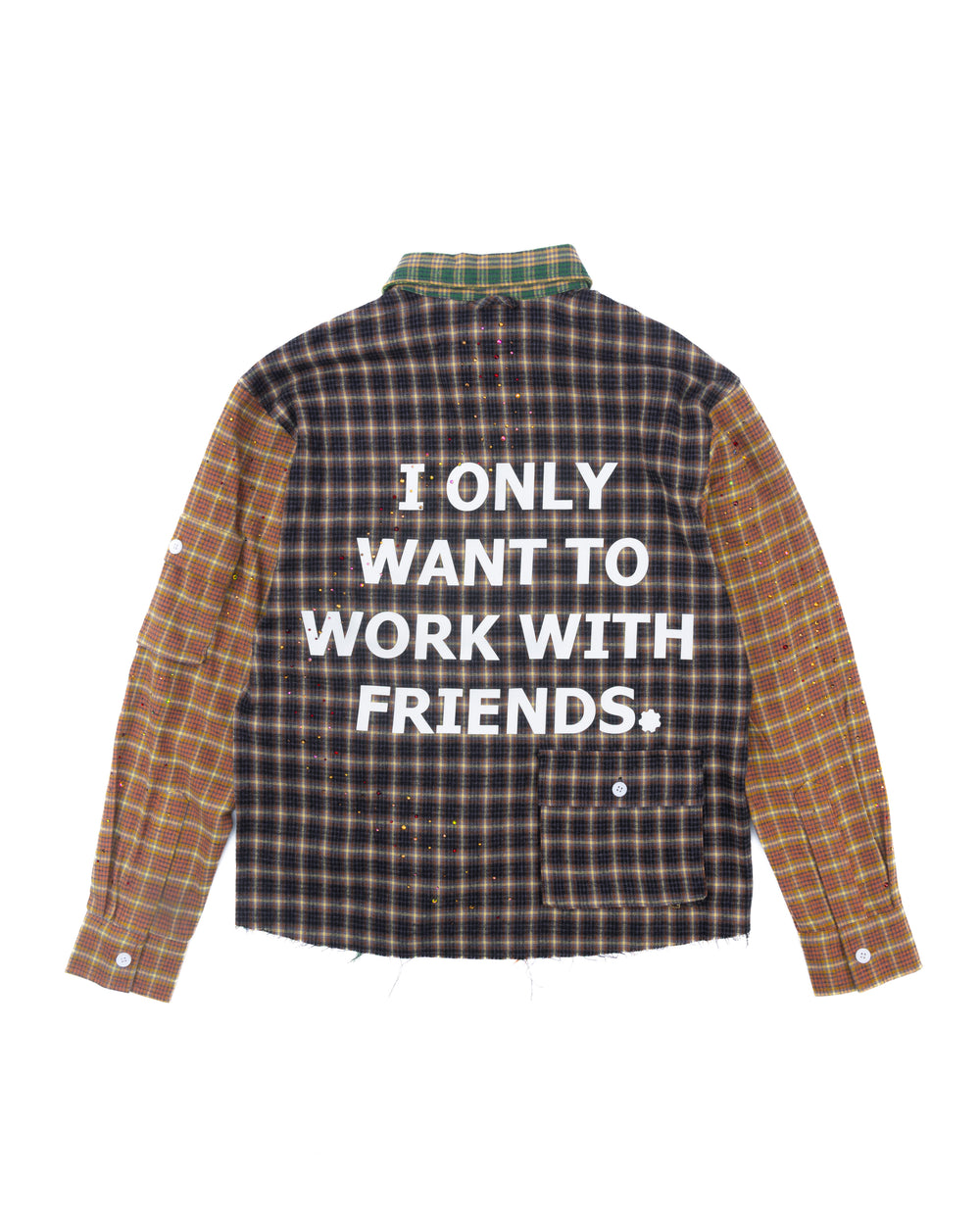 ADULT MULTI COLOR FLANNEL back view