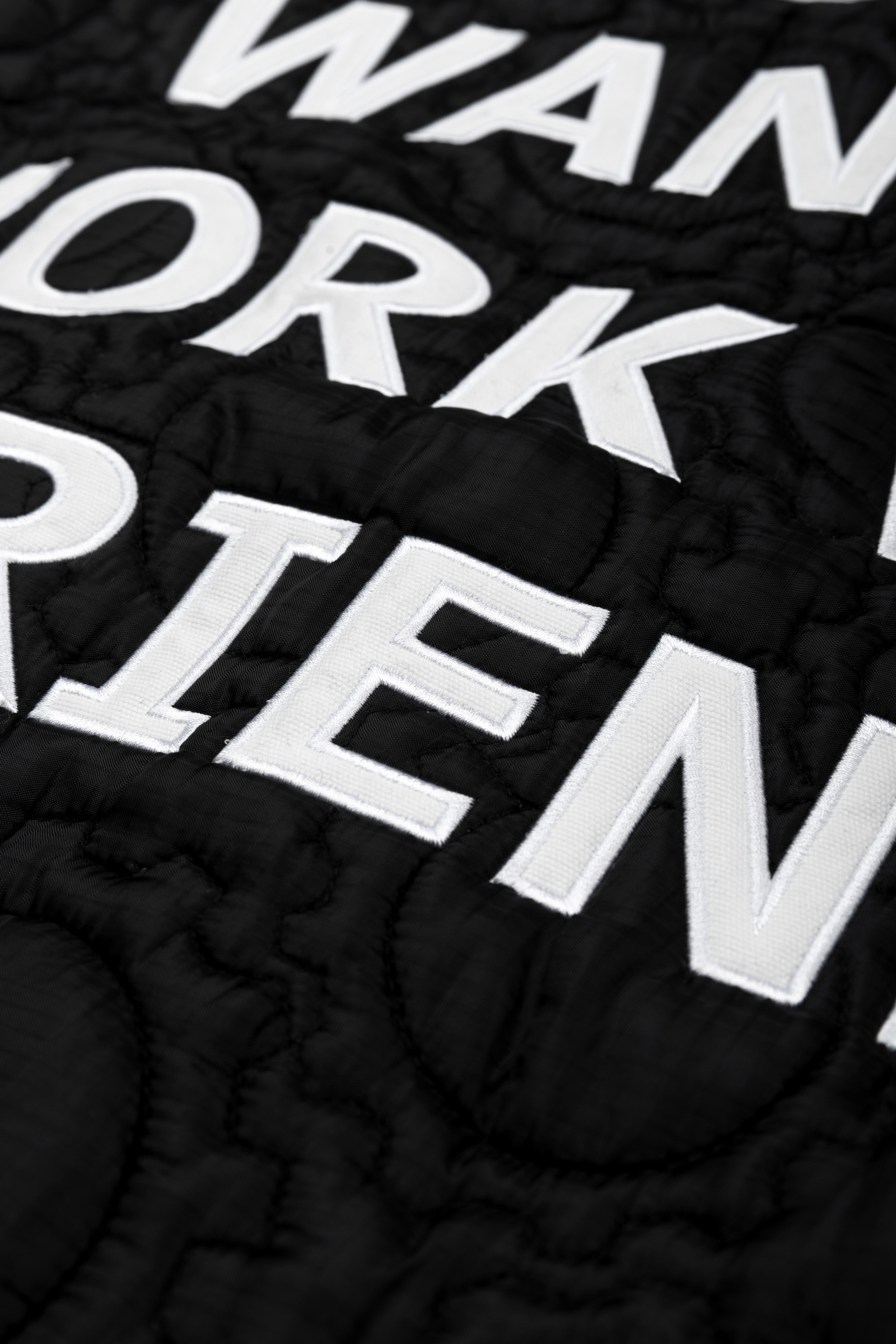 Custom Gear Shaped Quilted Jacket ( BLACK )