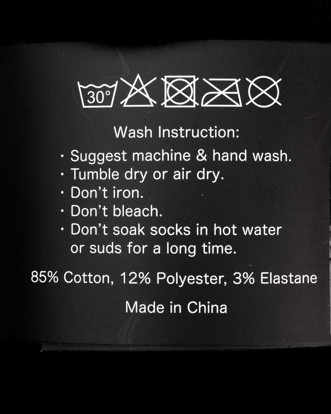 Cushioned Crew Socks 3 Pack (BLACK/WHITE TEXT)