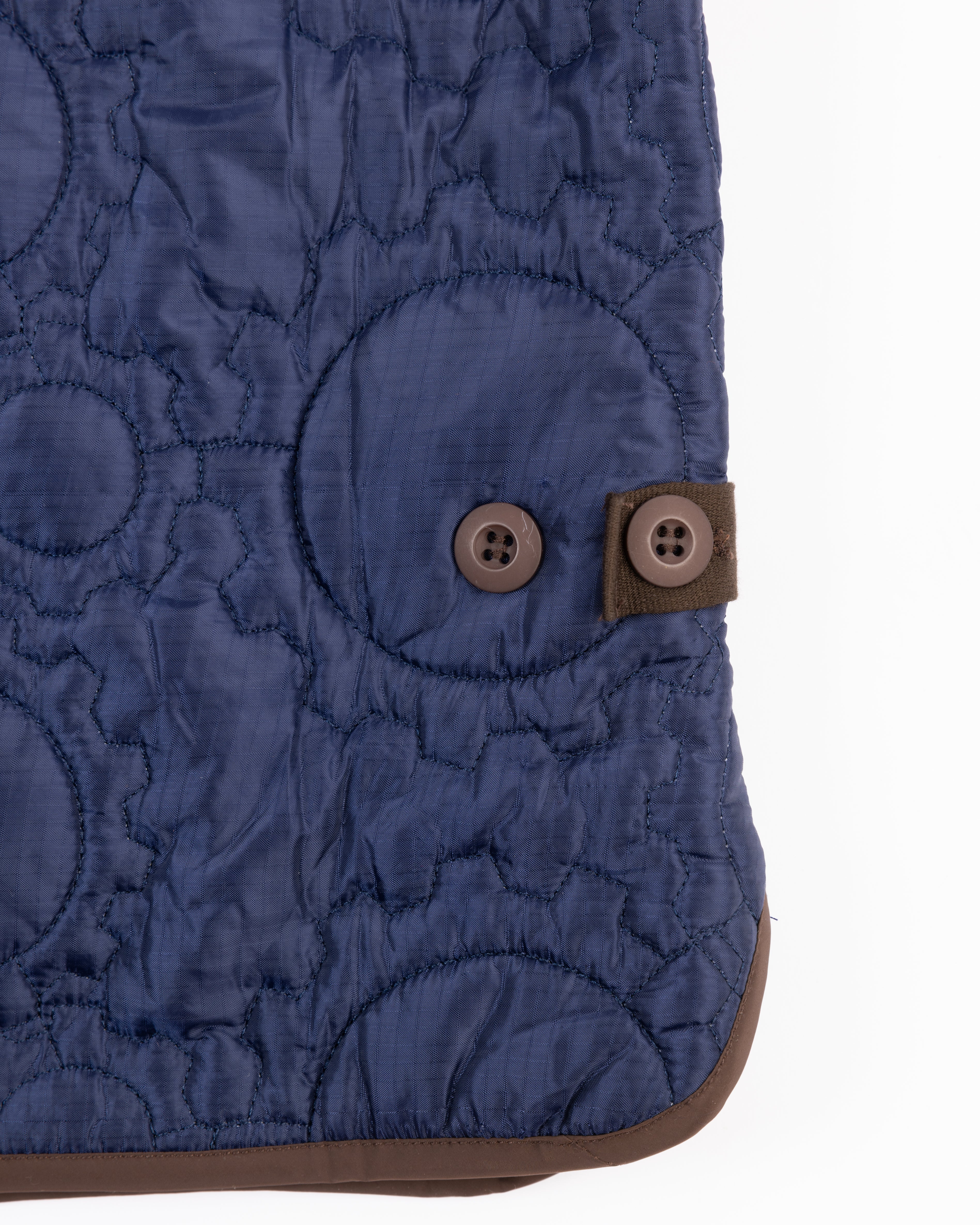 Custom Gear Shaped Quilted Jacket (NAVY)