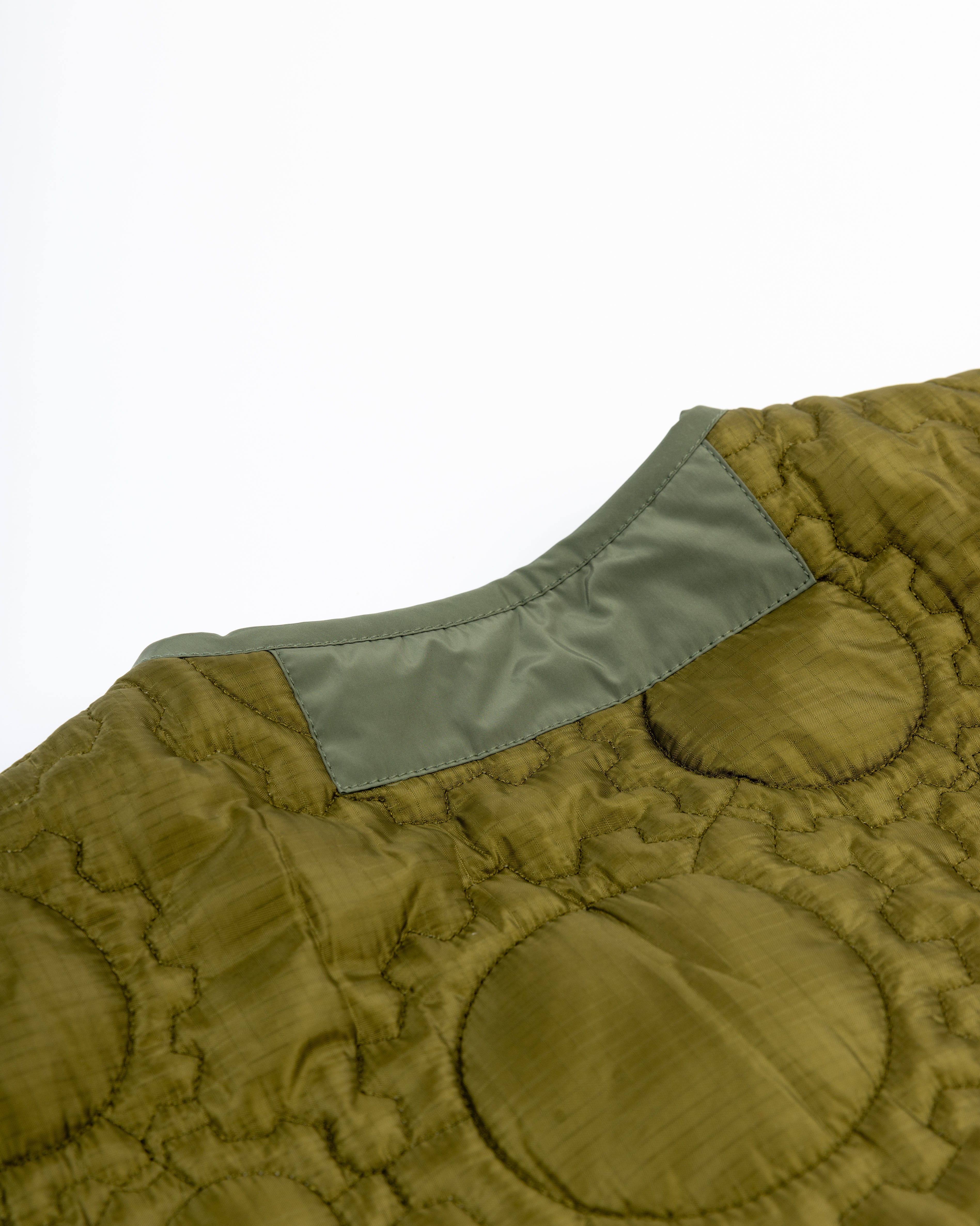 Custom Gear Shaped Quilted Jacket (OLIVE GREEN)