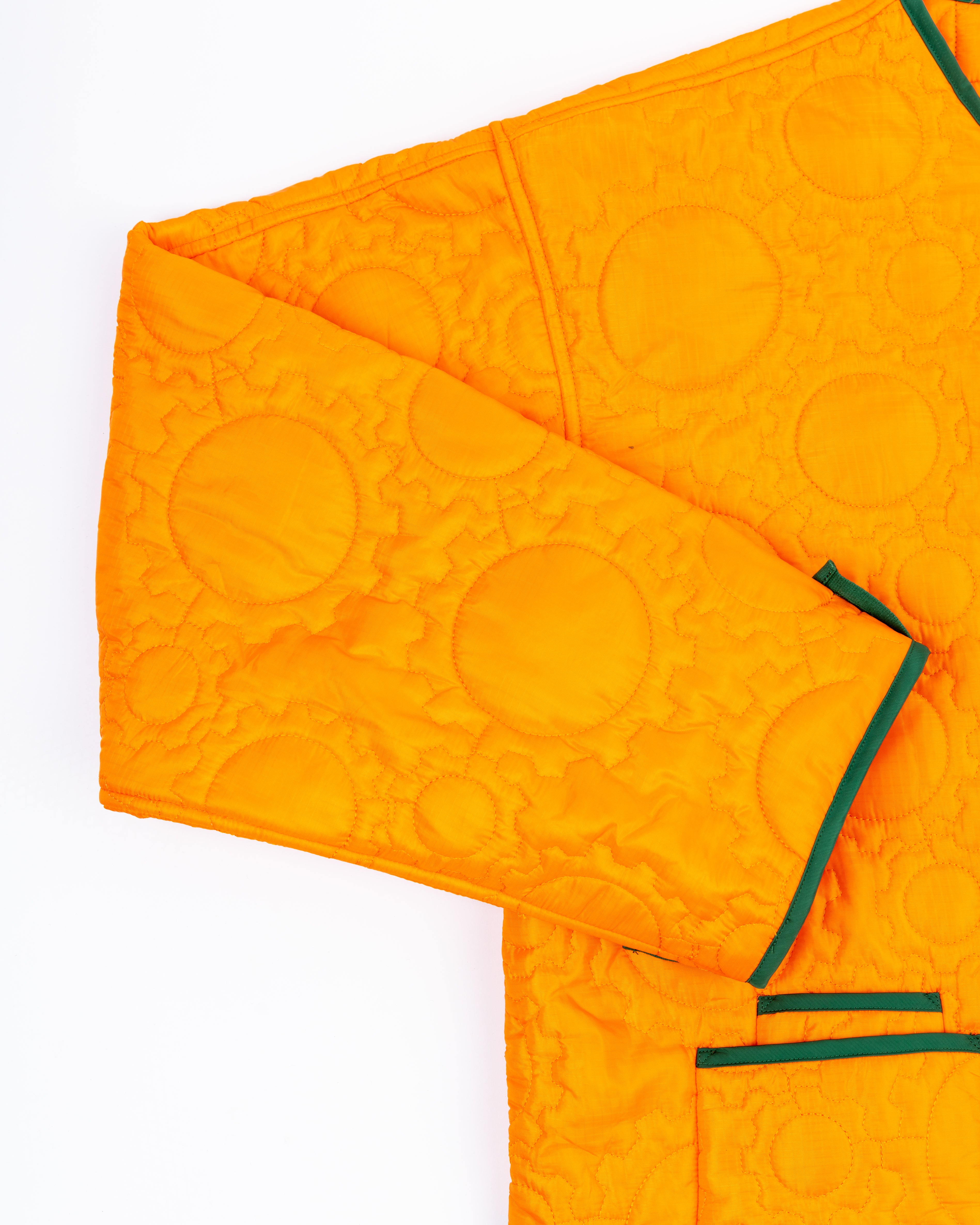Custom Gear Shaped Quilted Jacket (ORANGE)