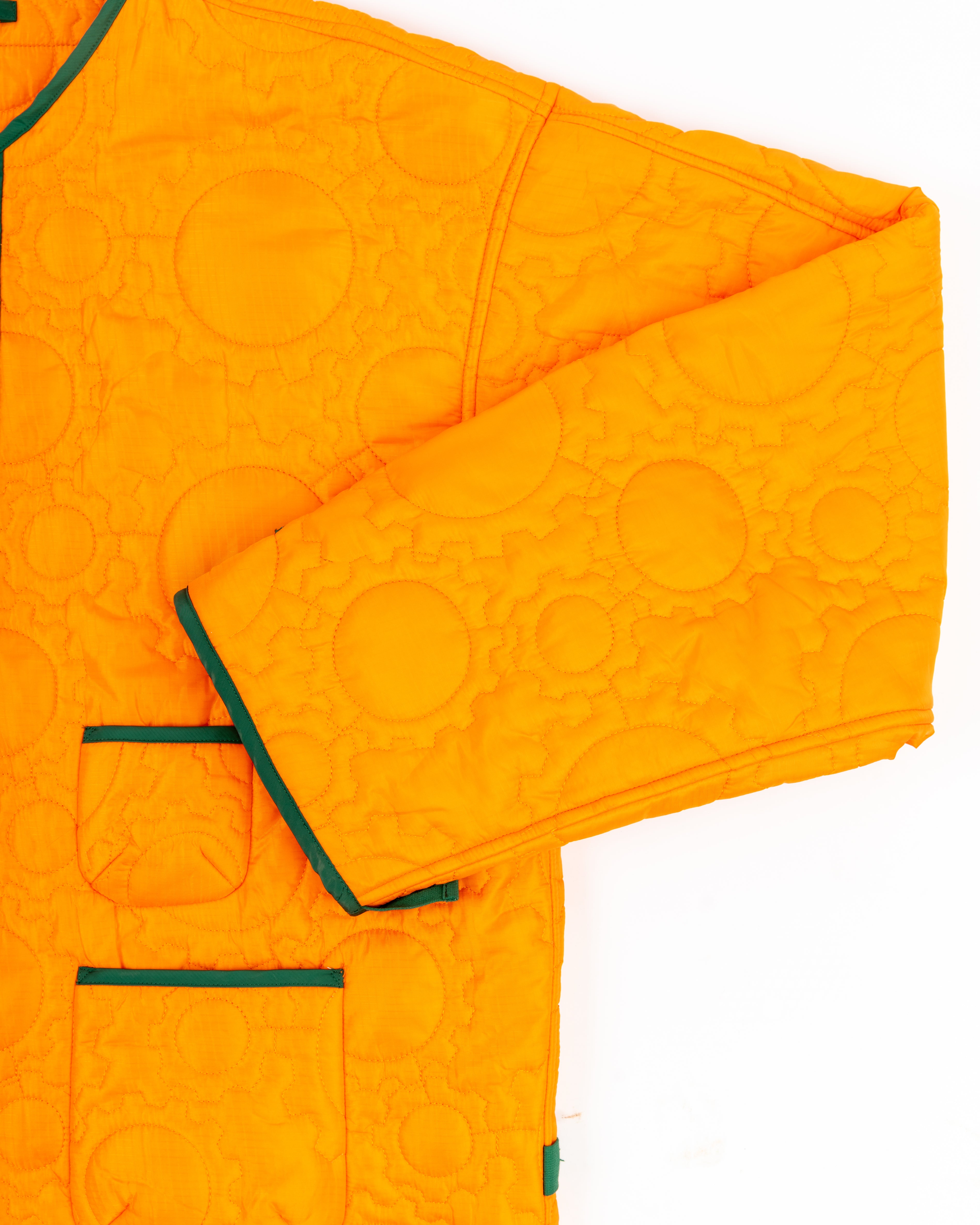 Custom Gear Shaped Quilted Jacket (ORANGE)