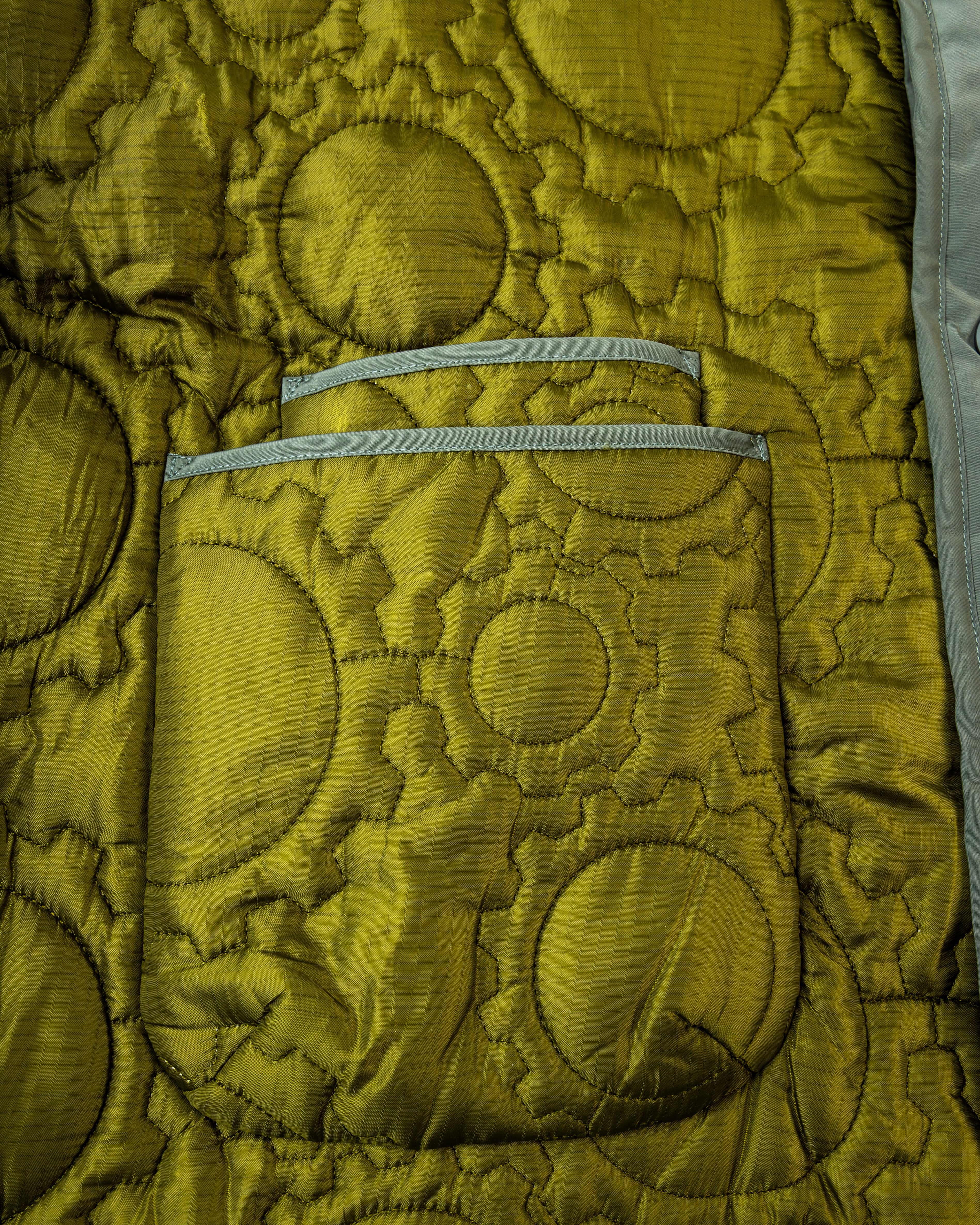 Custom Gear Shaped Quilted Jacket ( GREEN )