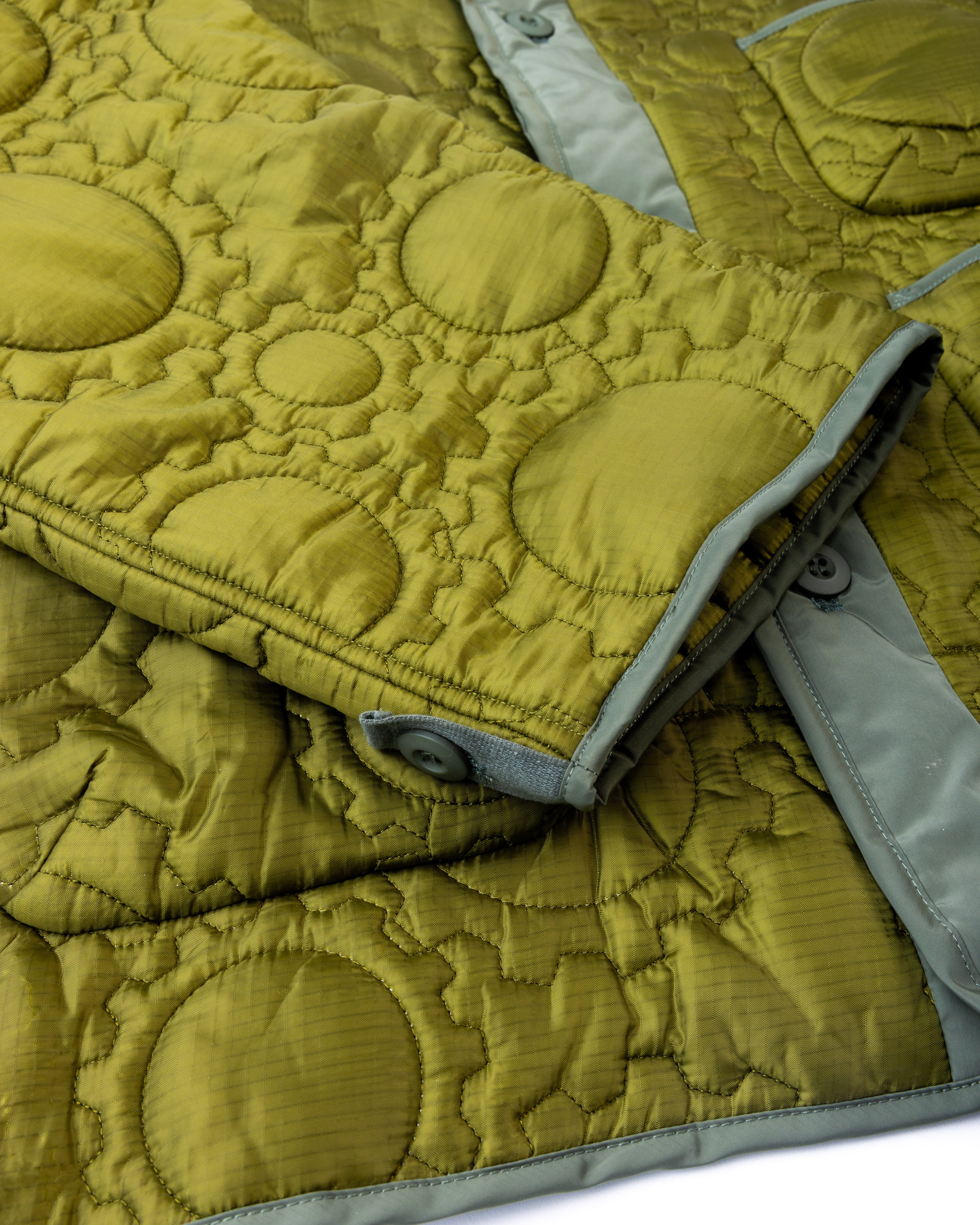 Custom Gear Shaped Quilted Jacket ( GREEN )