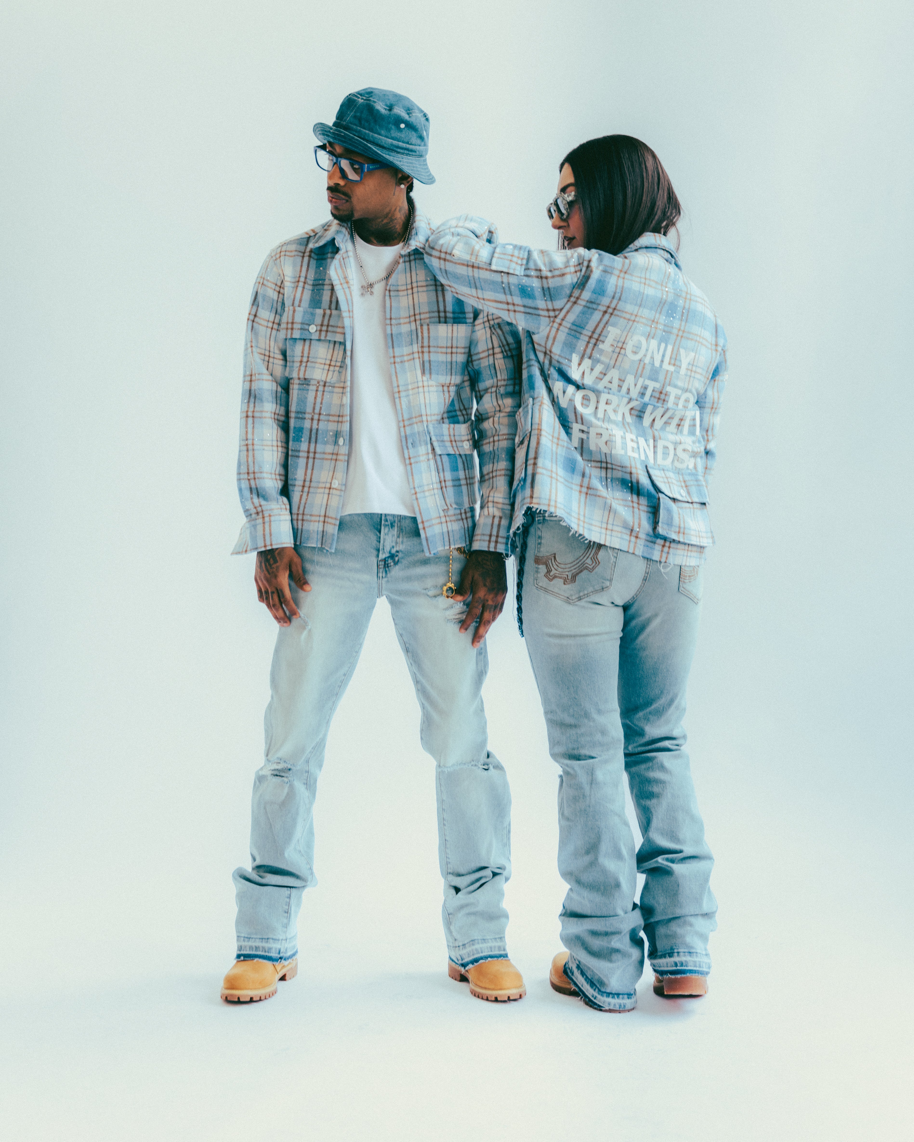 I Only Want To Work With Friends™ RHINESTONE FLANNEL