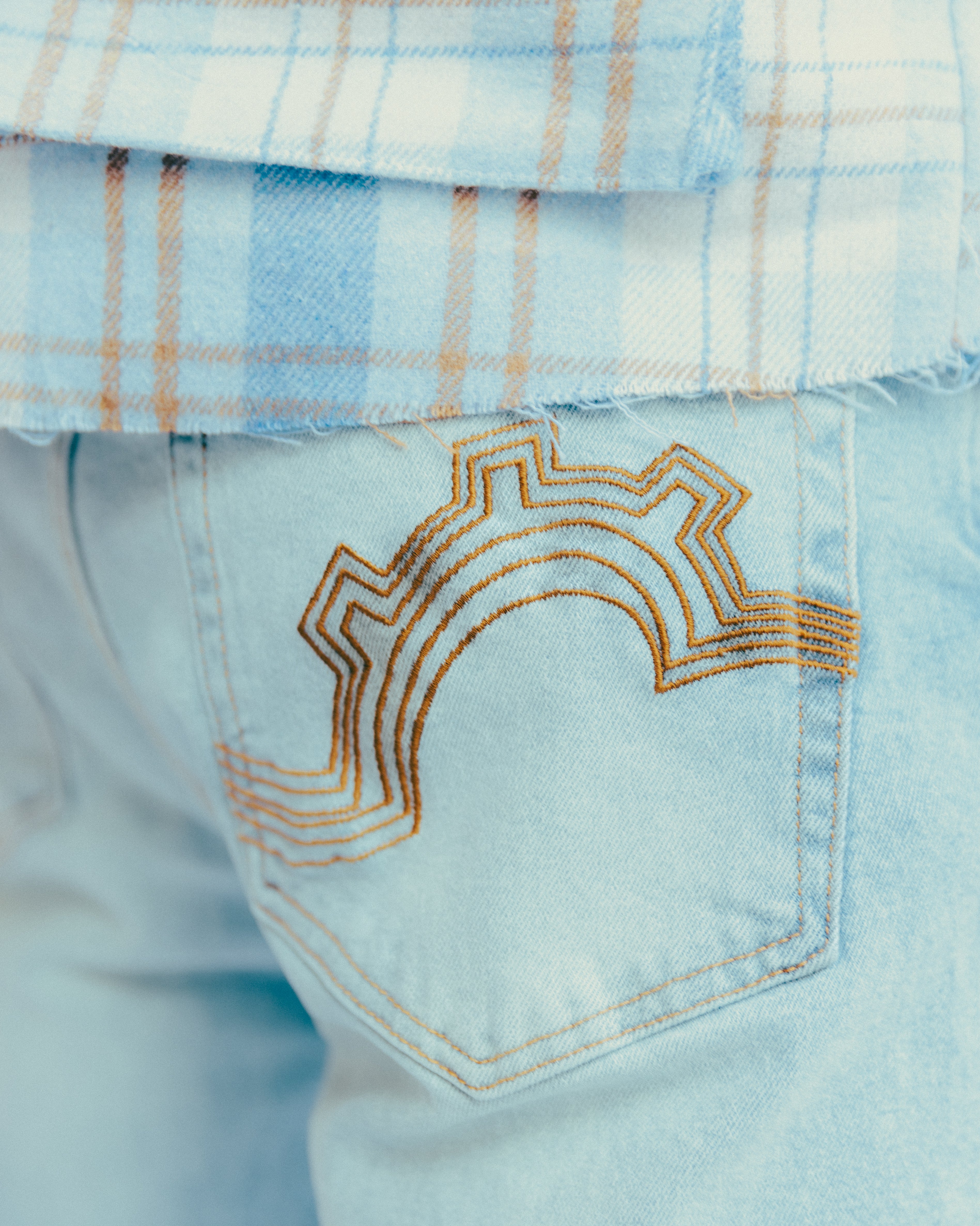 Distressed Wide Leg Denim