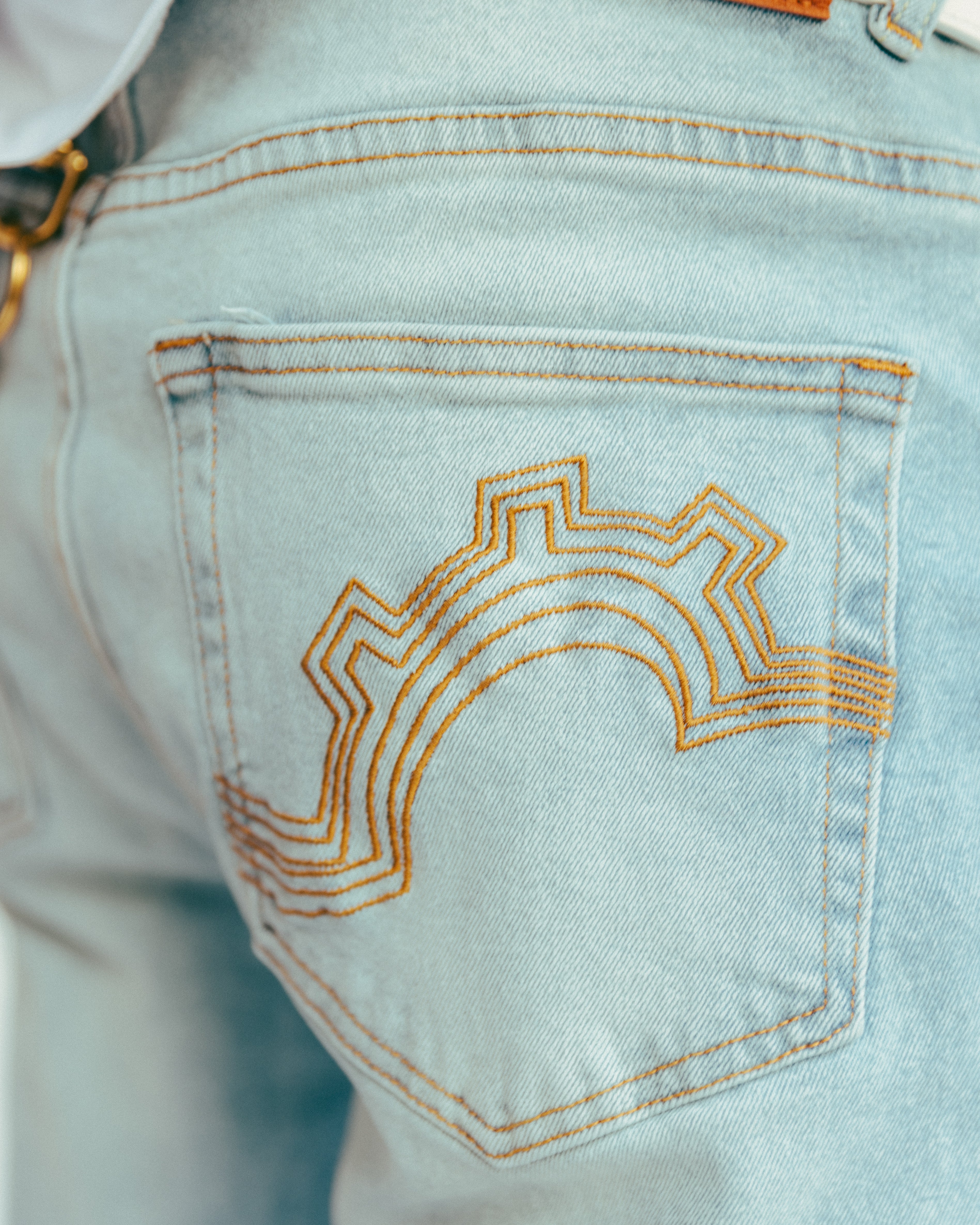 Distressed Wide Leg Denim