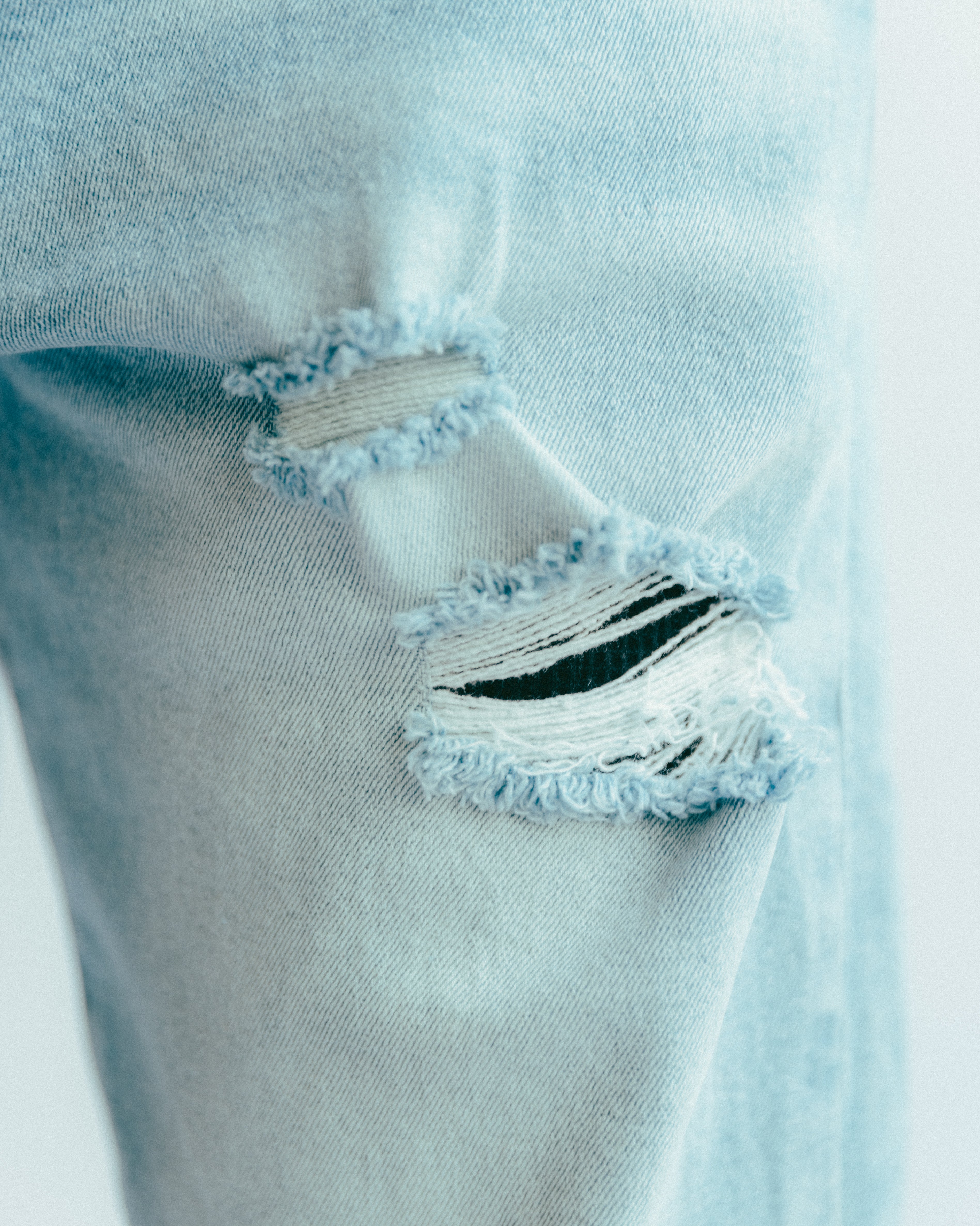 Distressed Wide Leg Denim