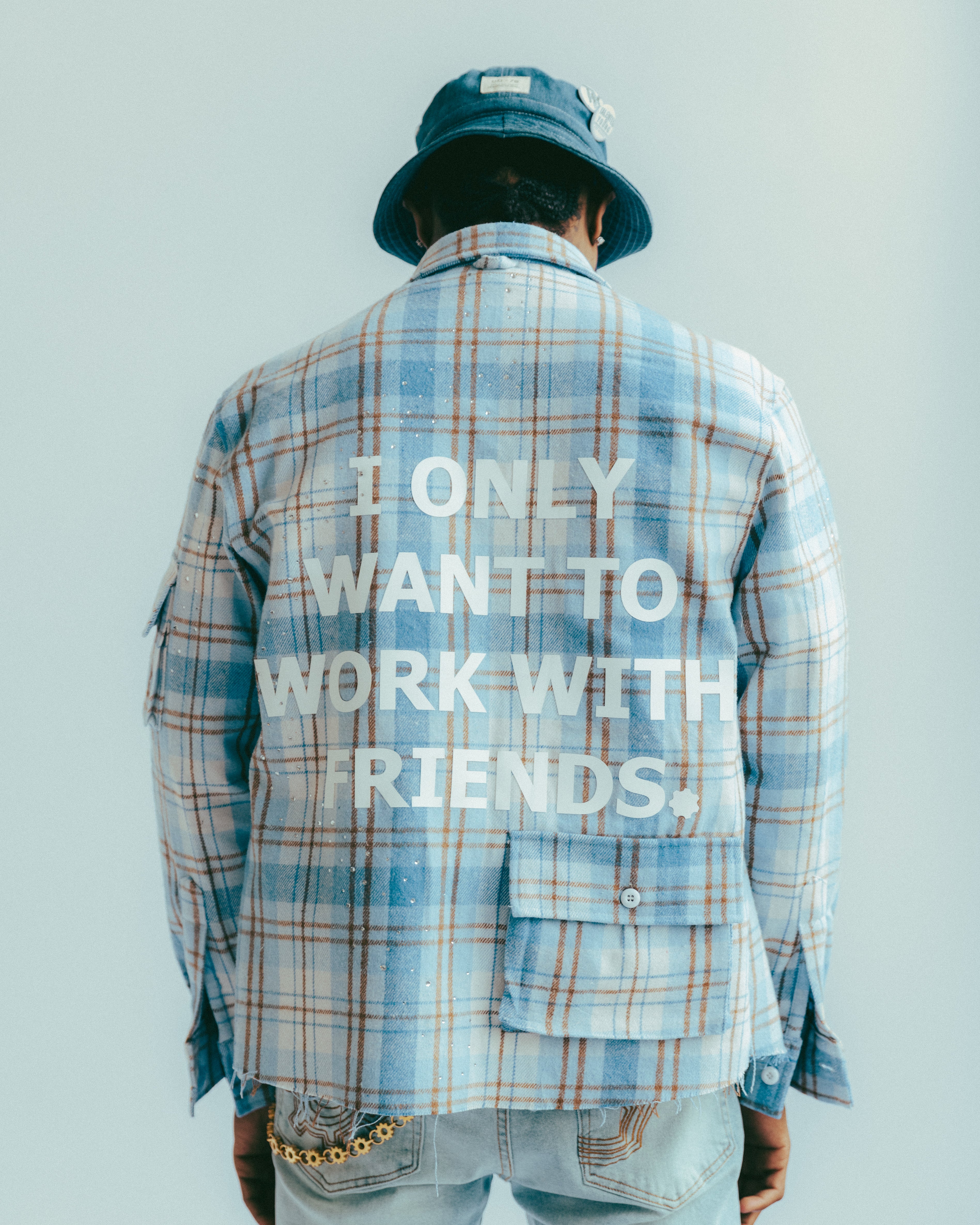 I Only Want To Work With Friends™ RHINESTONE FLANNEL