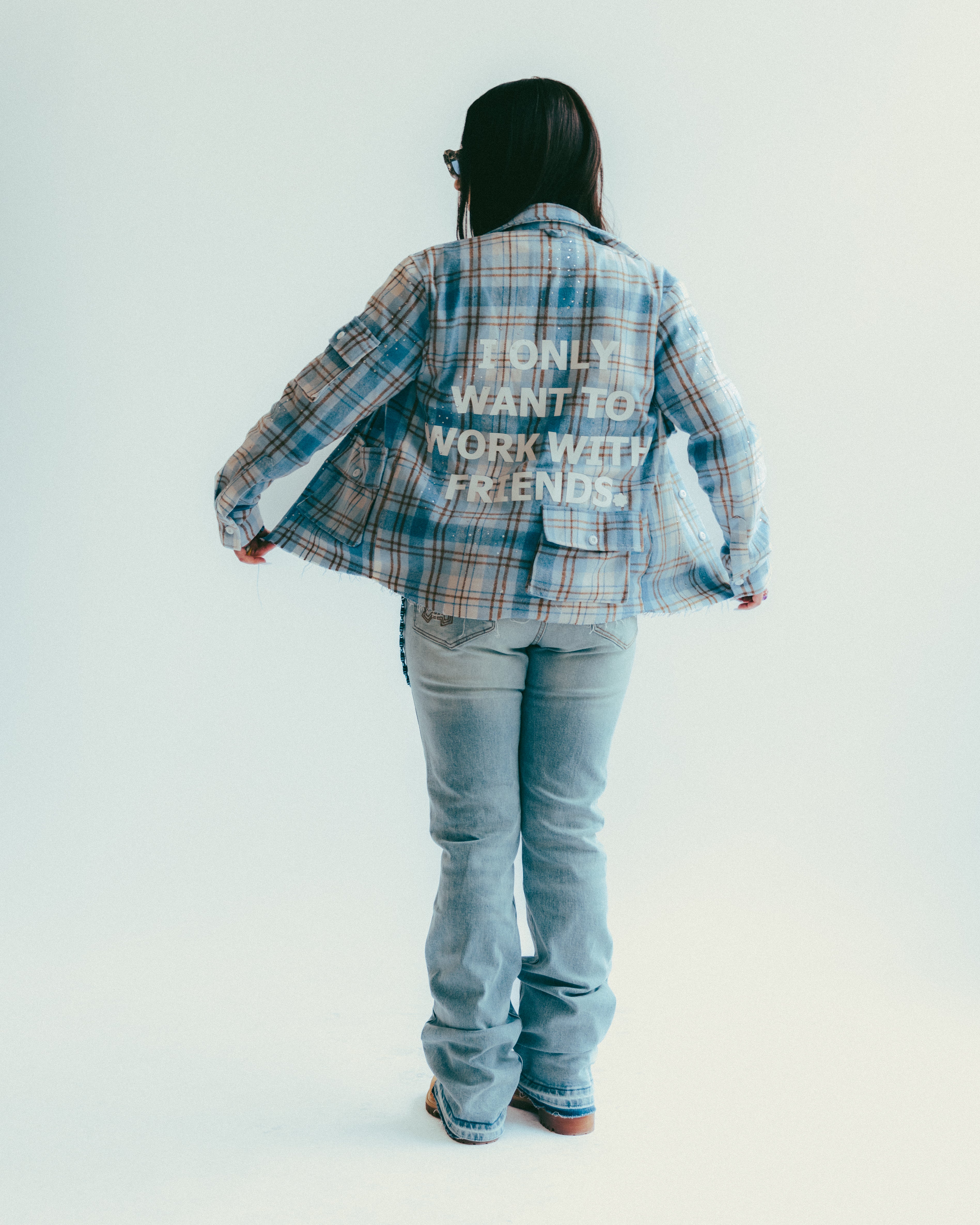 I Only Want To Work With Friends™ RHINESTONE FLANNEL