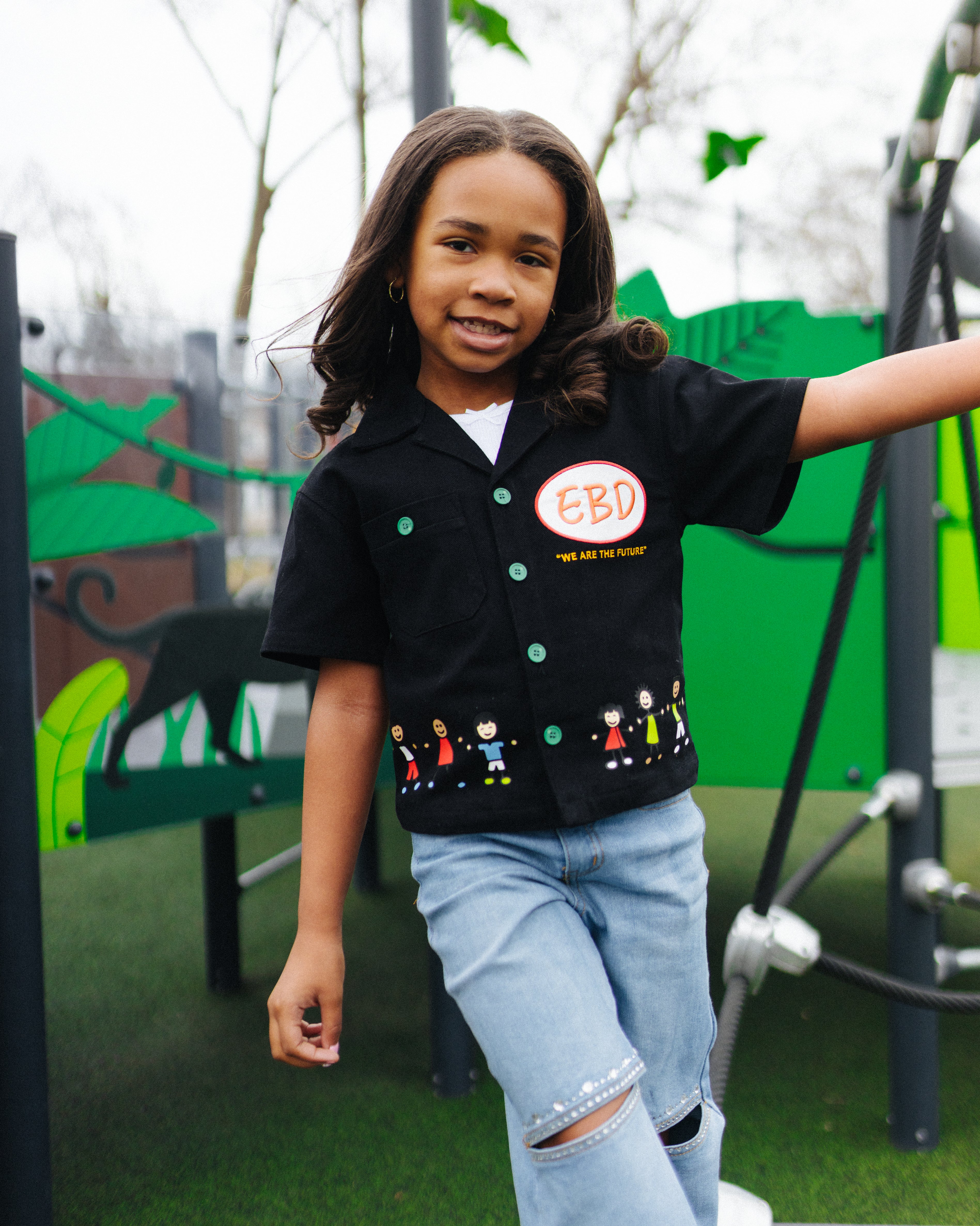 BLACK "WE ARE THE FUTURE" KIDS WORKSHIRT