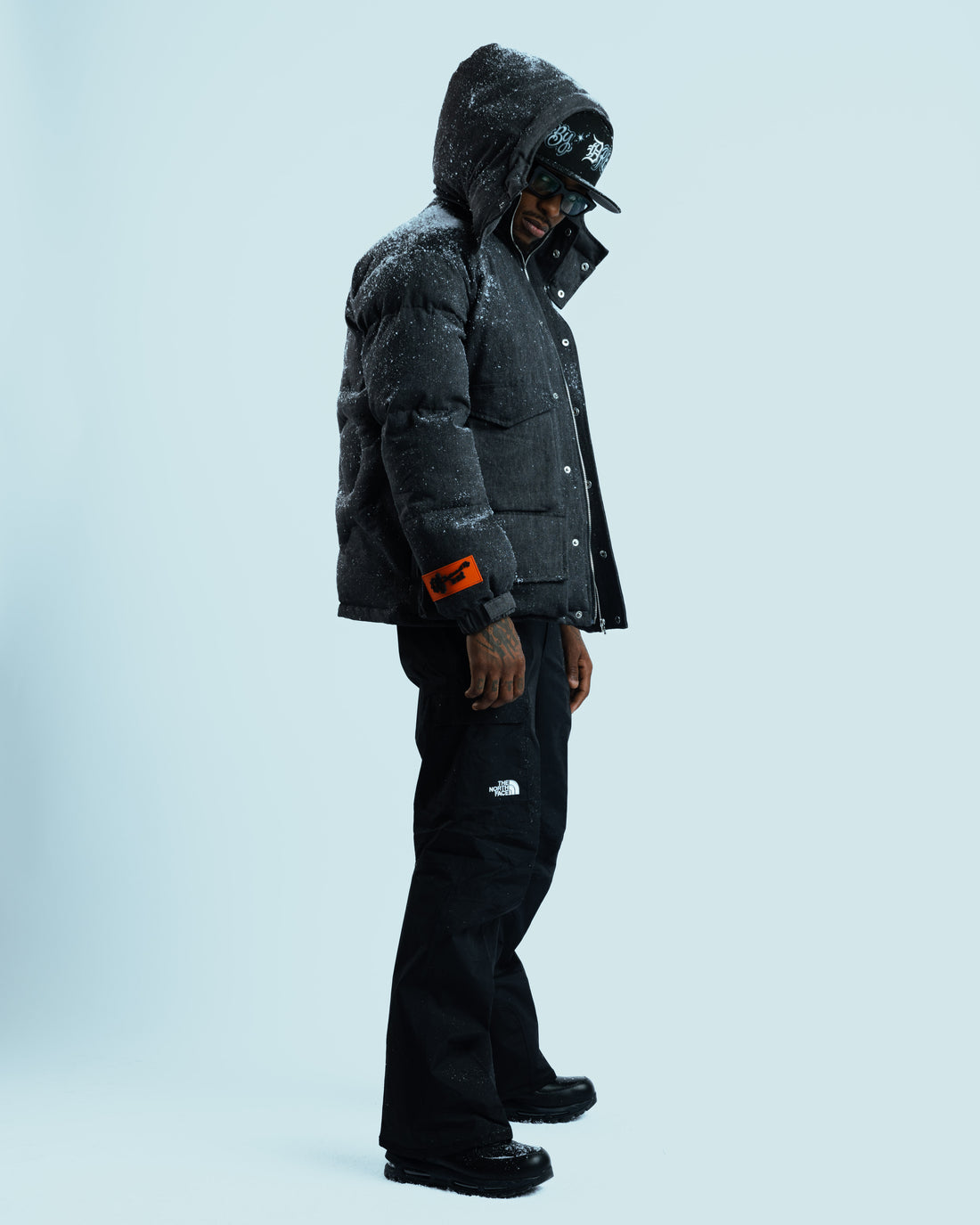 DENIM PUFFER COAT