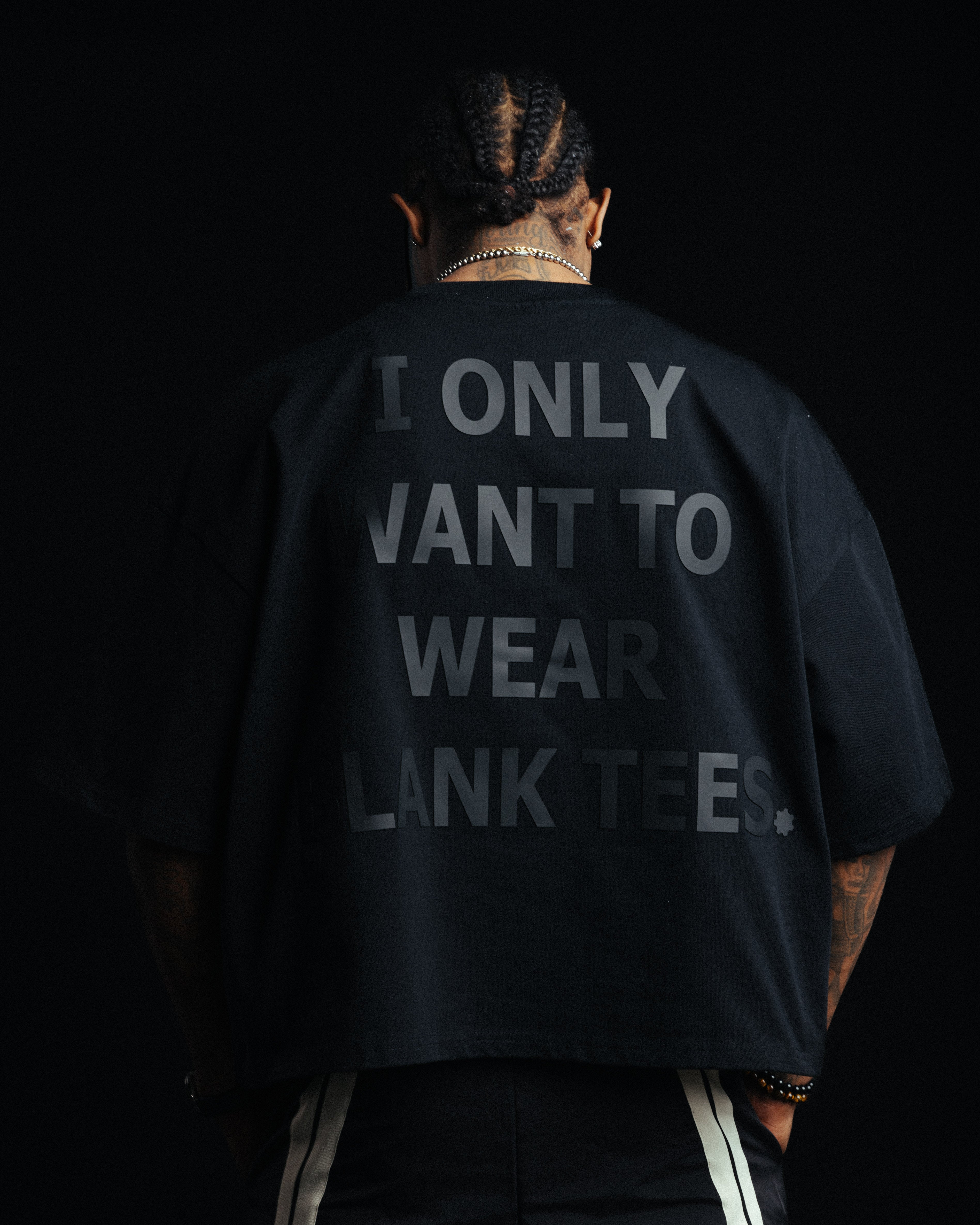AIN'T SO BLANK TEE ( BLACK )