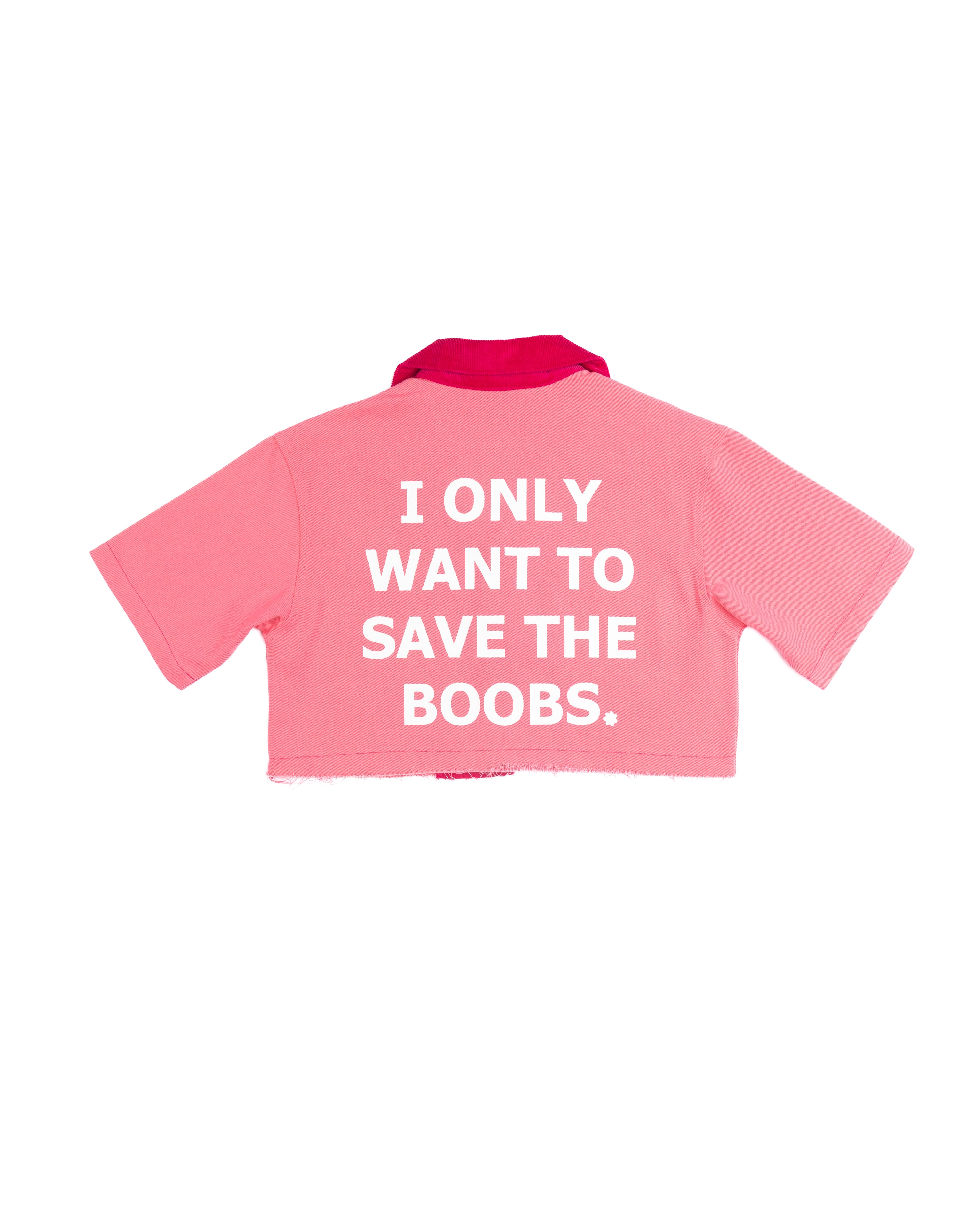 BREAST CANCER AWARENESS WORKSHIRT ( CROPPED )