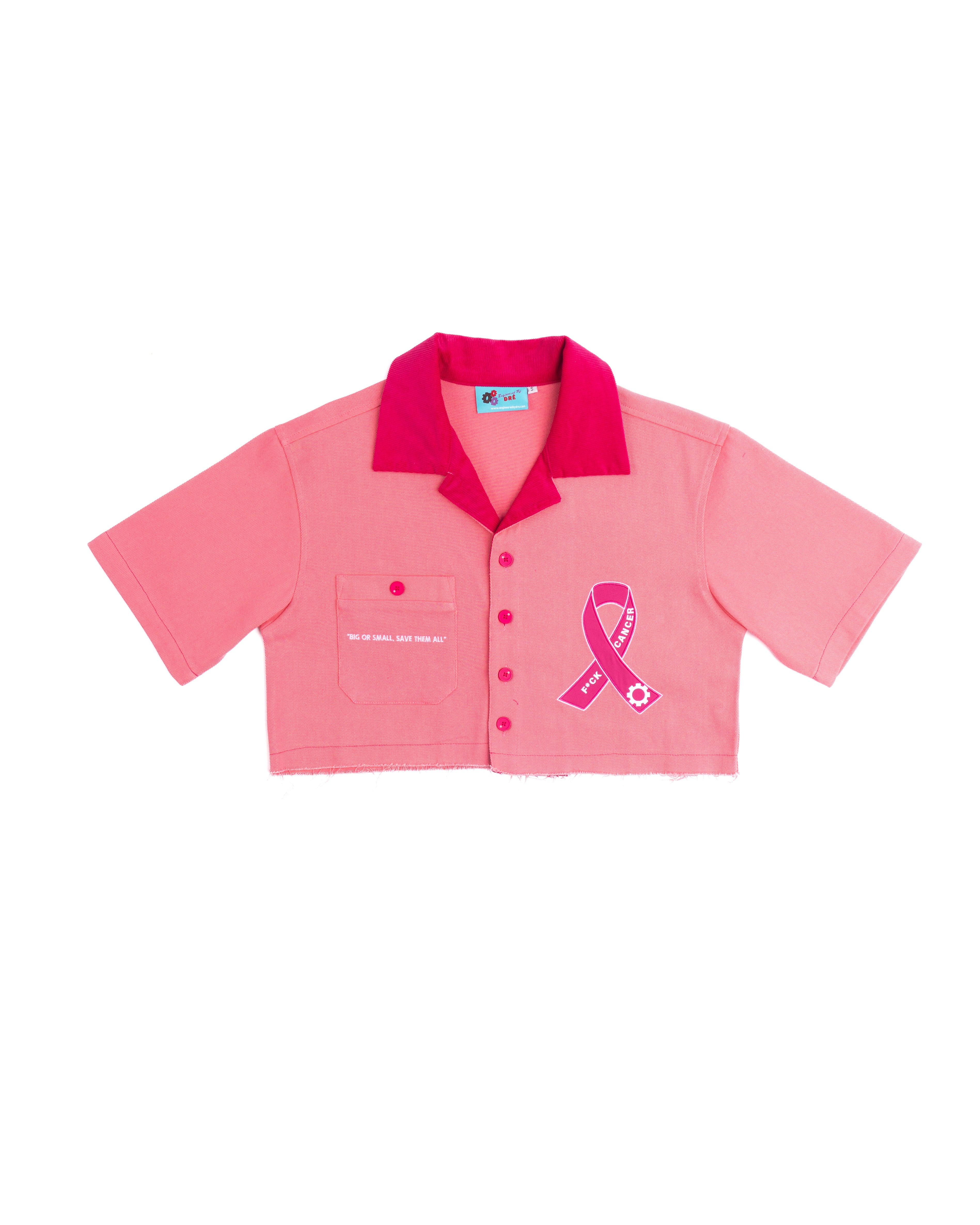 BREAST CANCER AWARENESS WORKSHIRT ( CROPPED )