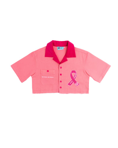 BREAST CANCER AWARENESS WORKSHIRT ( CROPPED )