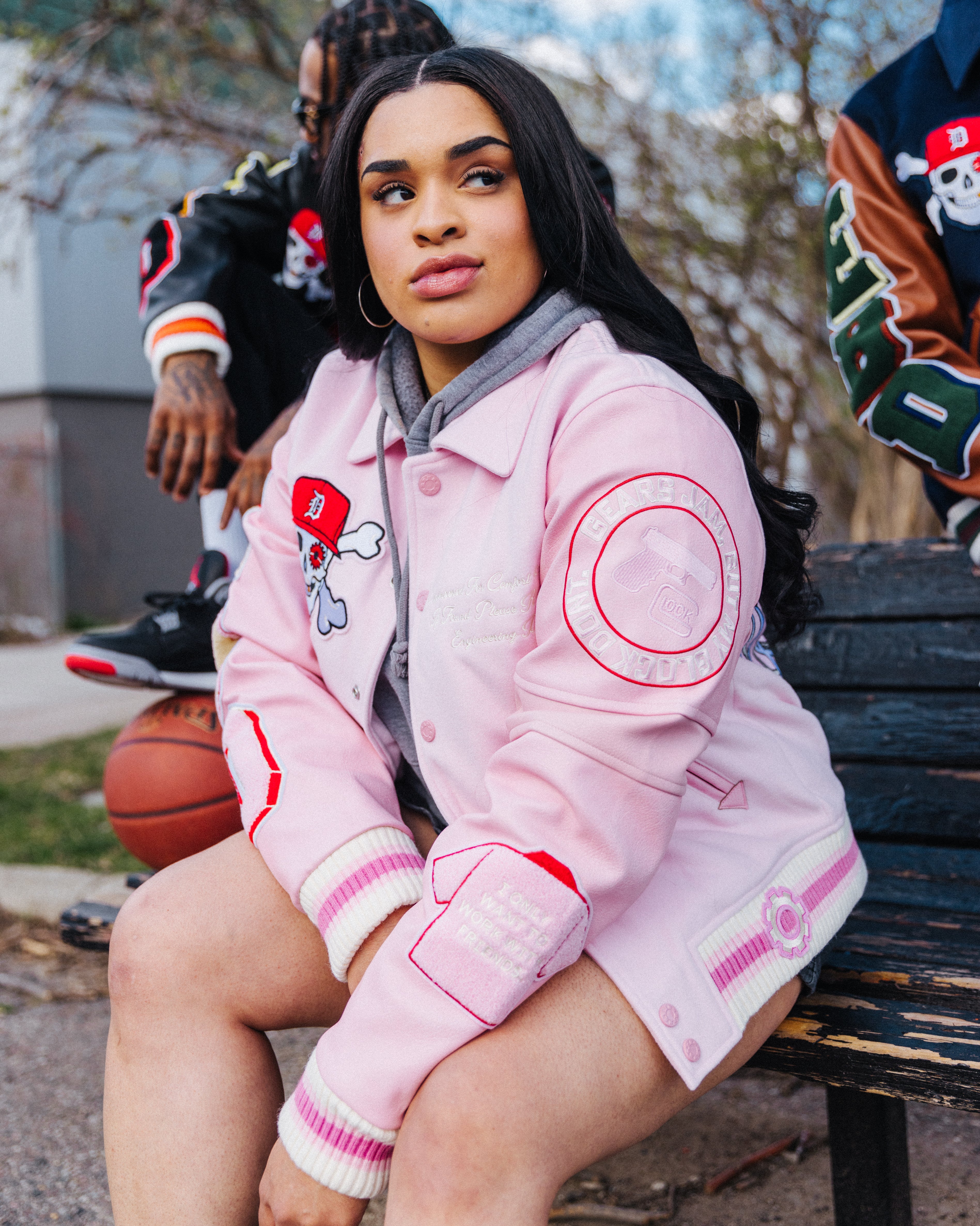 VARSITY JACKET ( PINK )