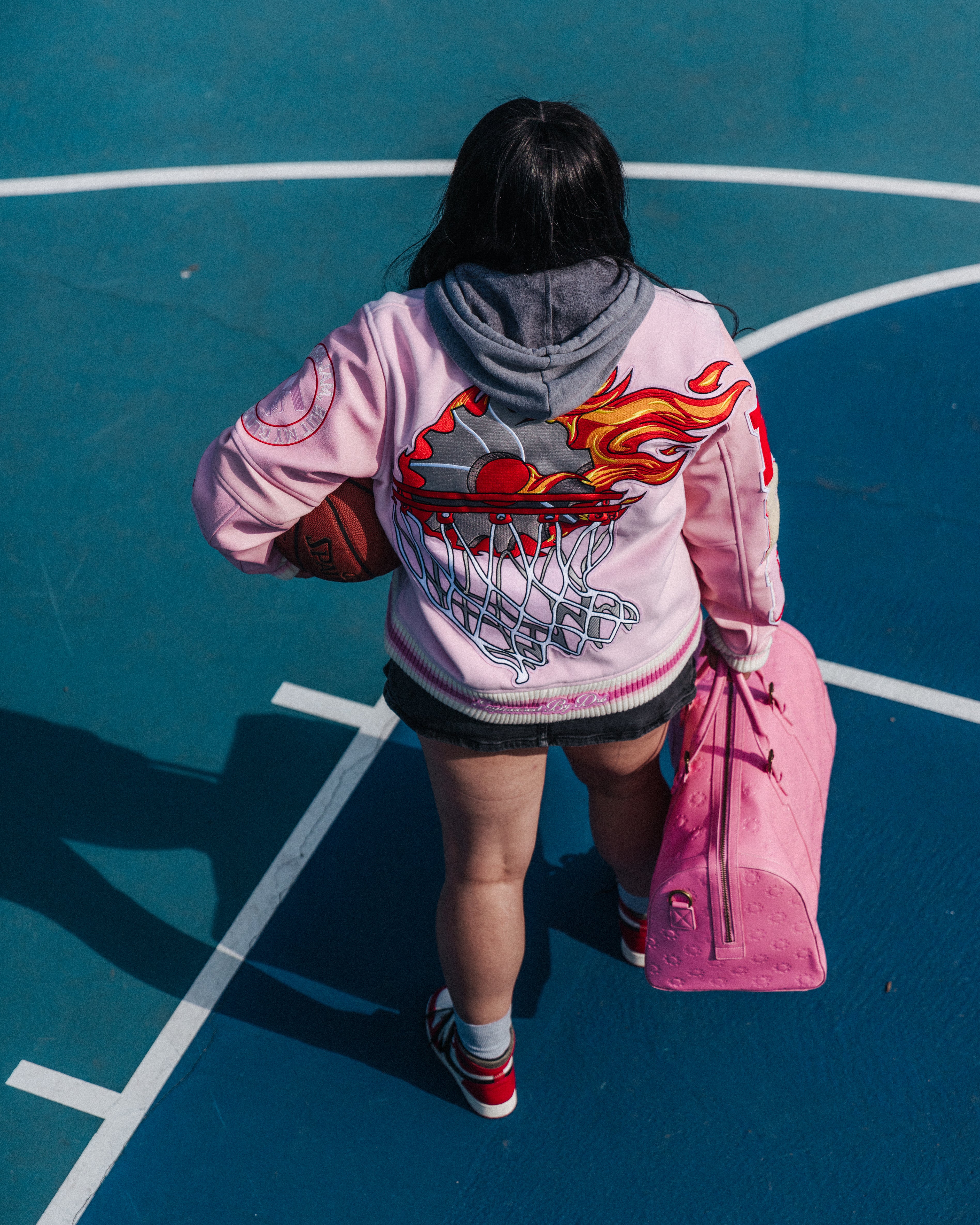 VARSITY JACKET ( PINK )