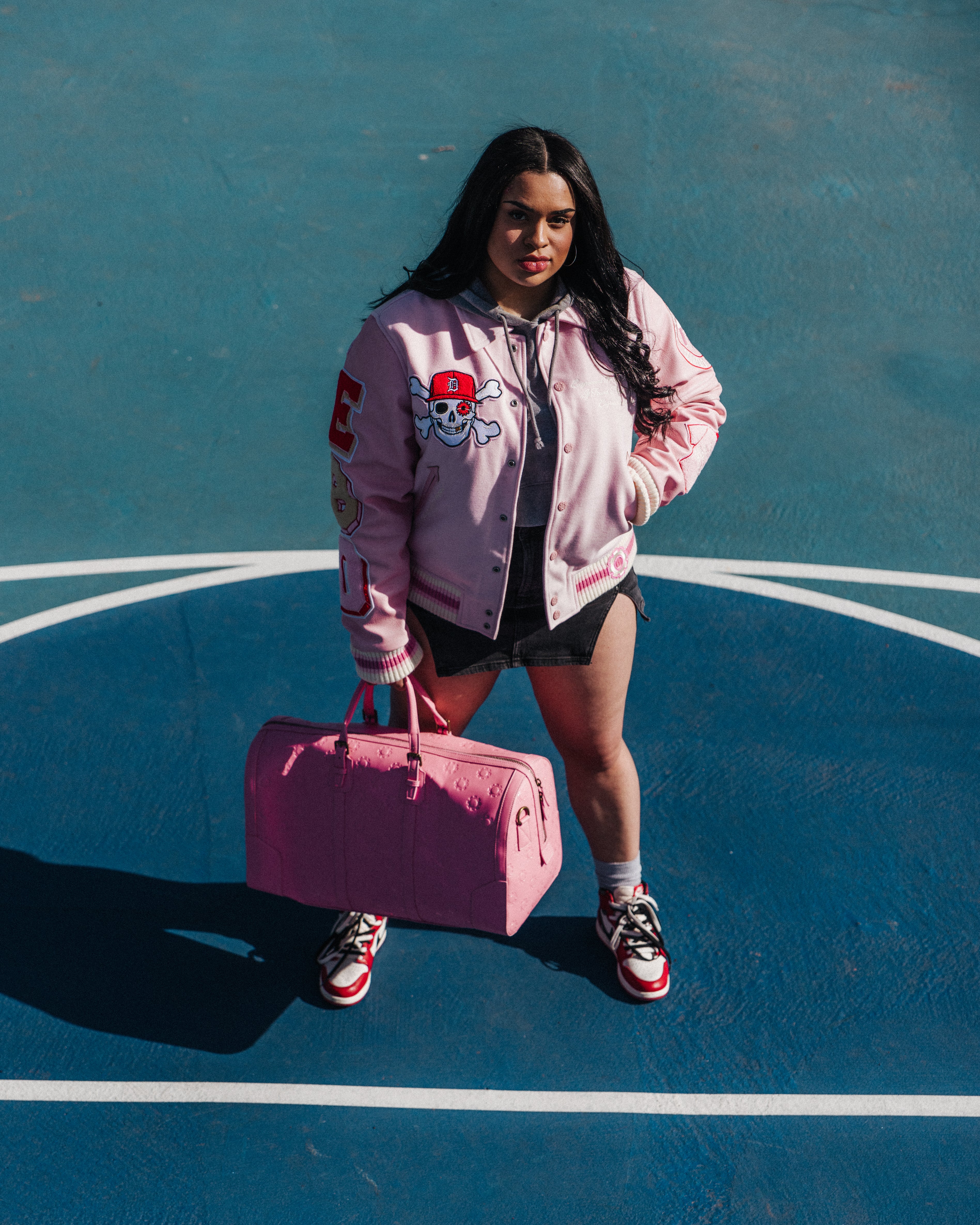 VARSITY JACKET ( PINK )