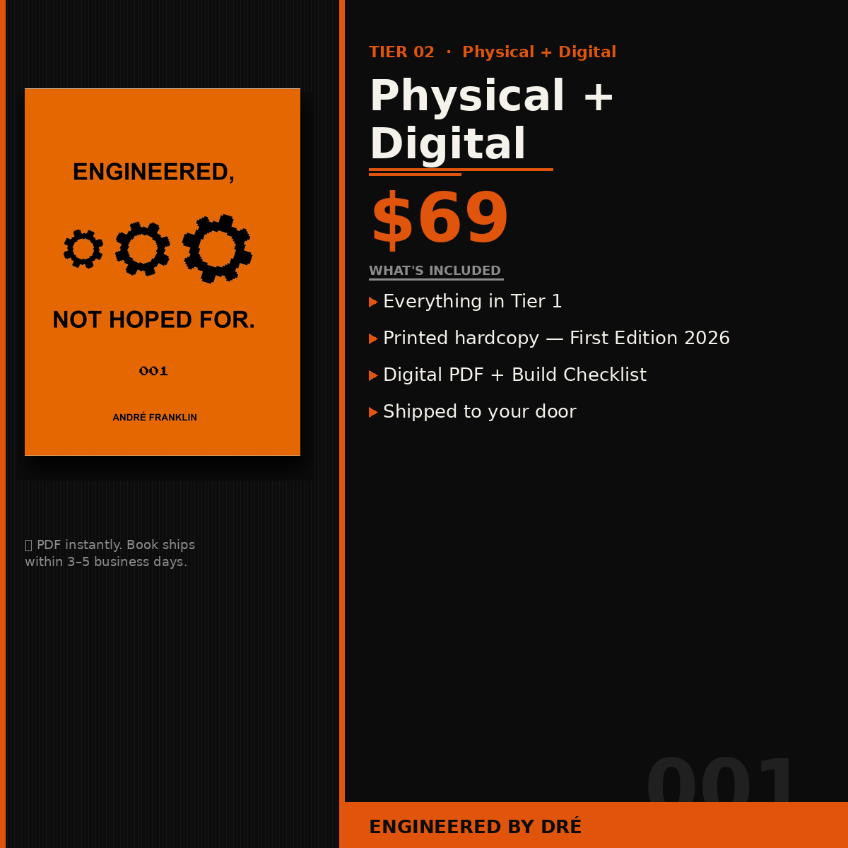 Engineered Not Hoped For — Tier 2 Physical + Digital