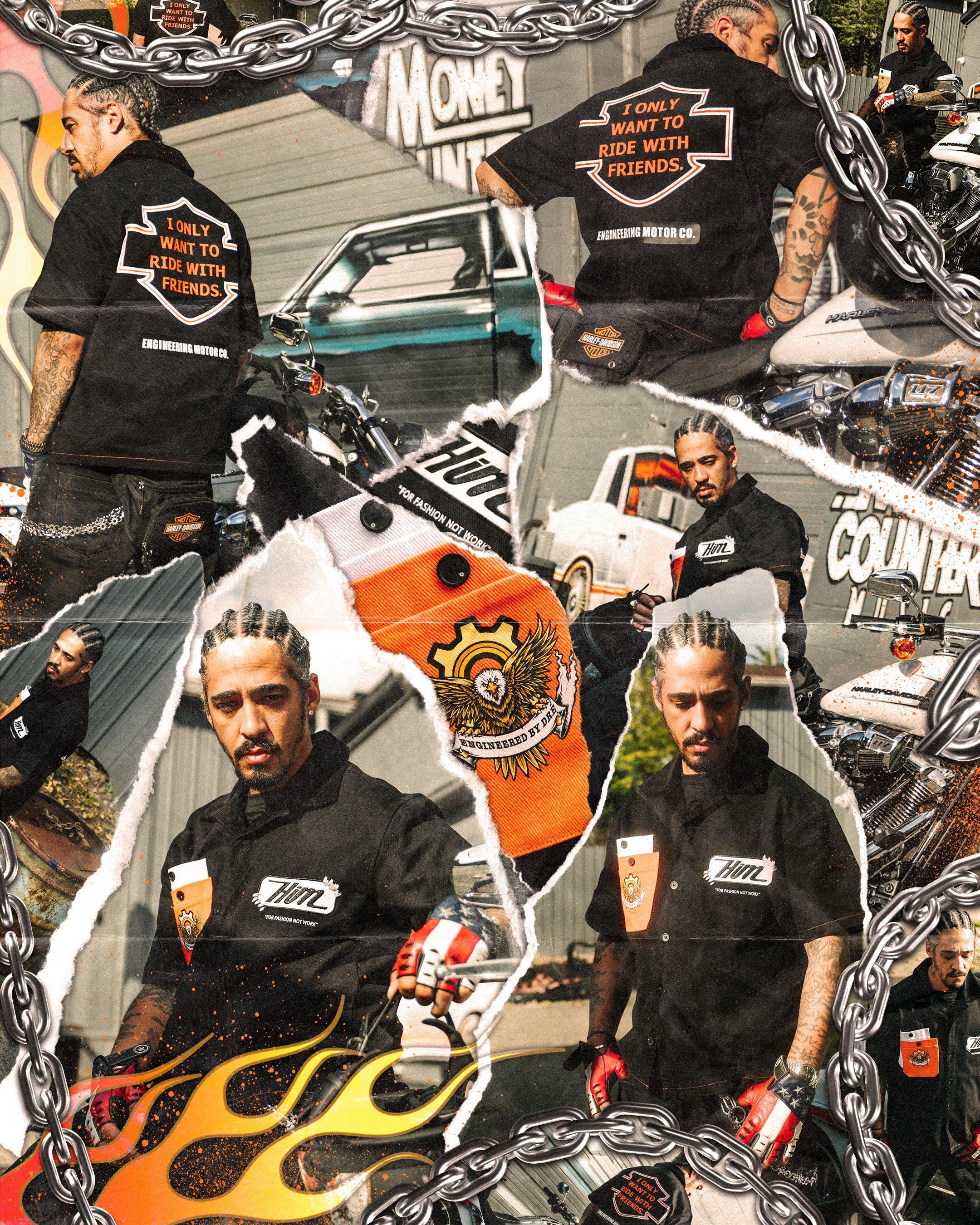 Harley Davidson "Hím" WORKSHIRT