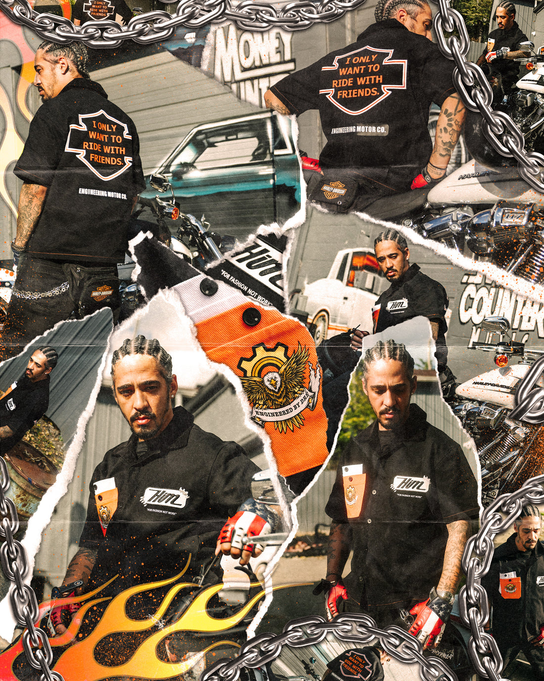 Harley Davidson "Hím" WORKSHIRT