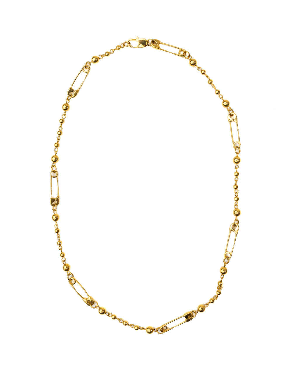 Safety Pin Necklace ( Gold )