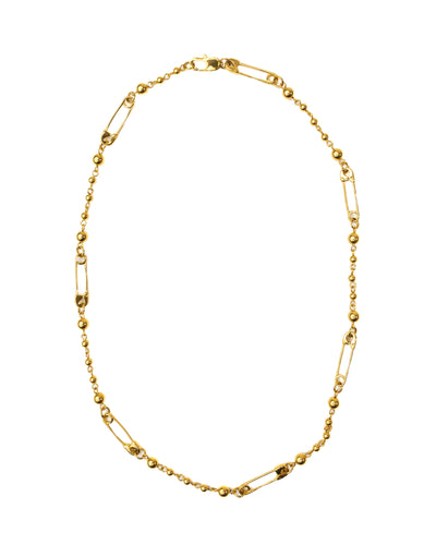 Safety Pin Necklace ( Gold )