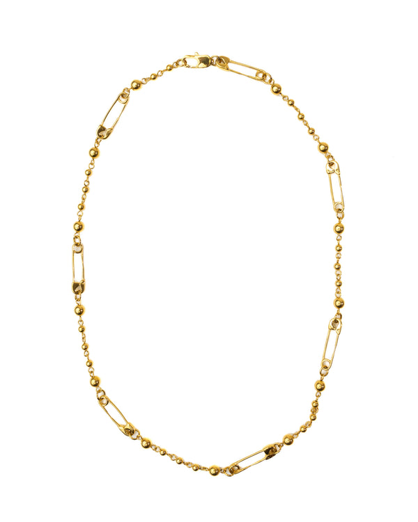 Safety Pin Necklace ( Gold )