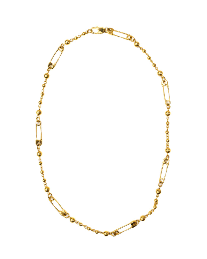 Safety Pin Necklace ( Gold )