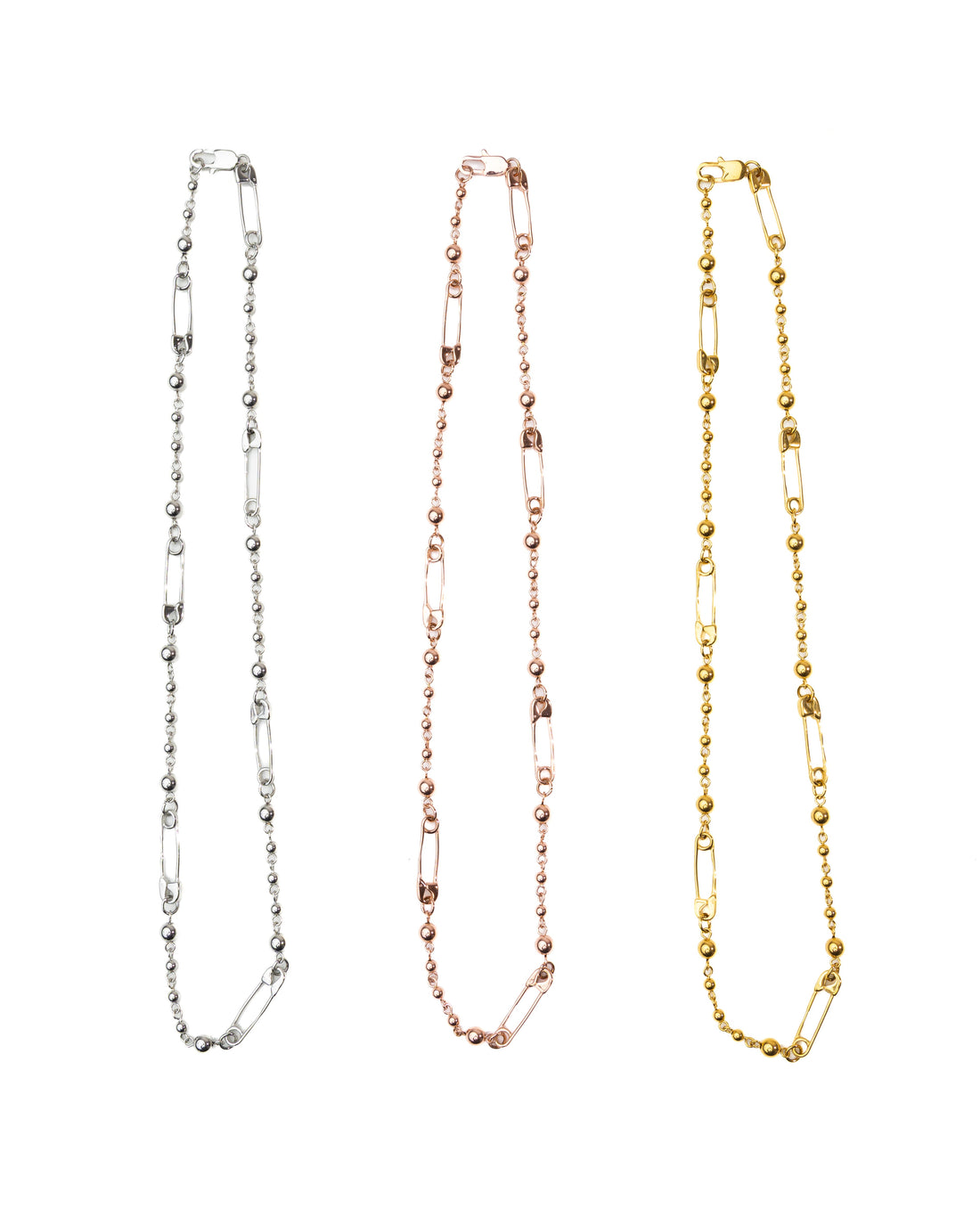 Safety Pin Necklace — group