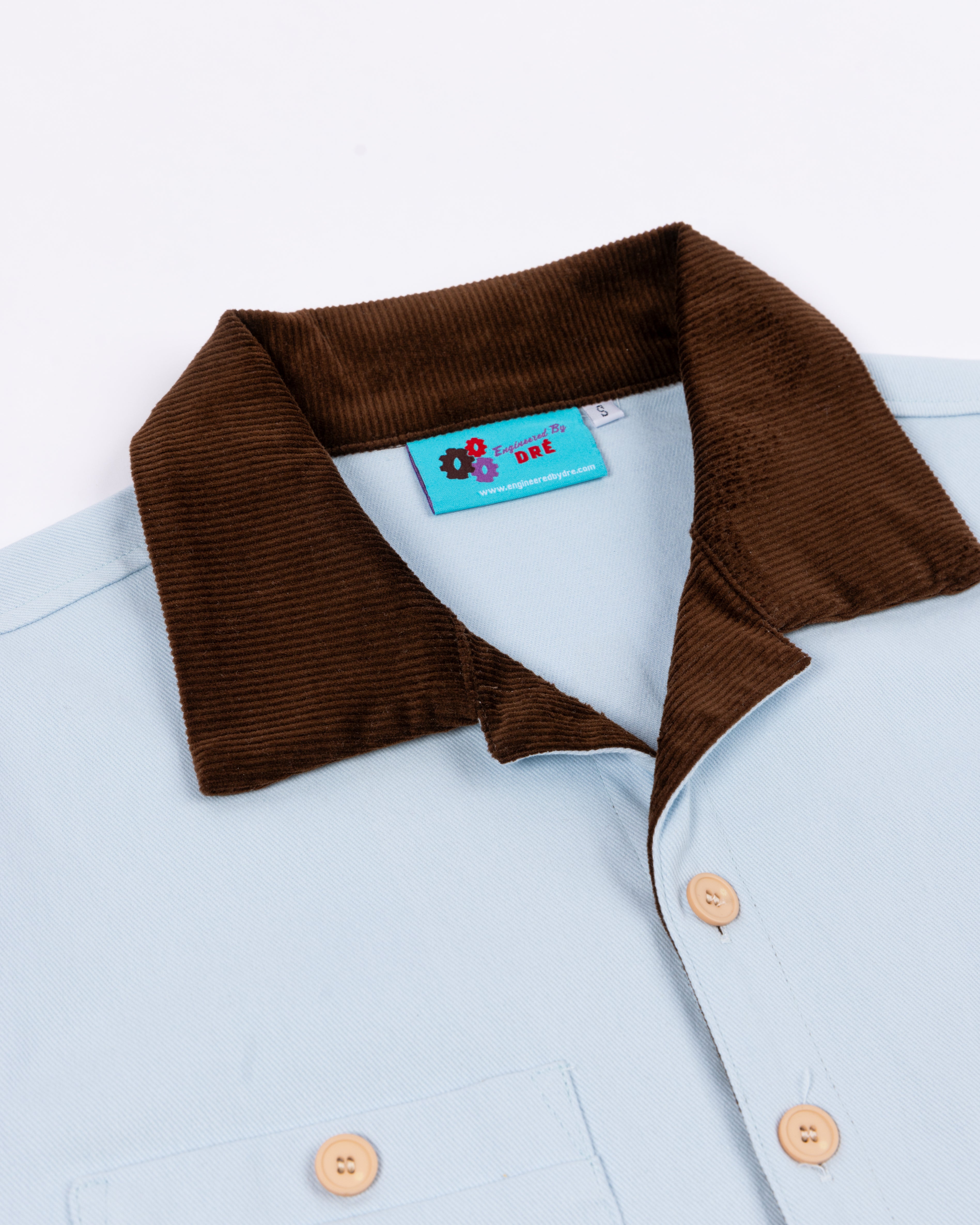 ERROR CODE 008 ( BLUE ) "Hér" WORKSHIRT [ CROPPED ]