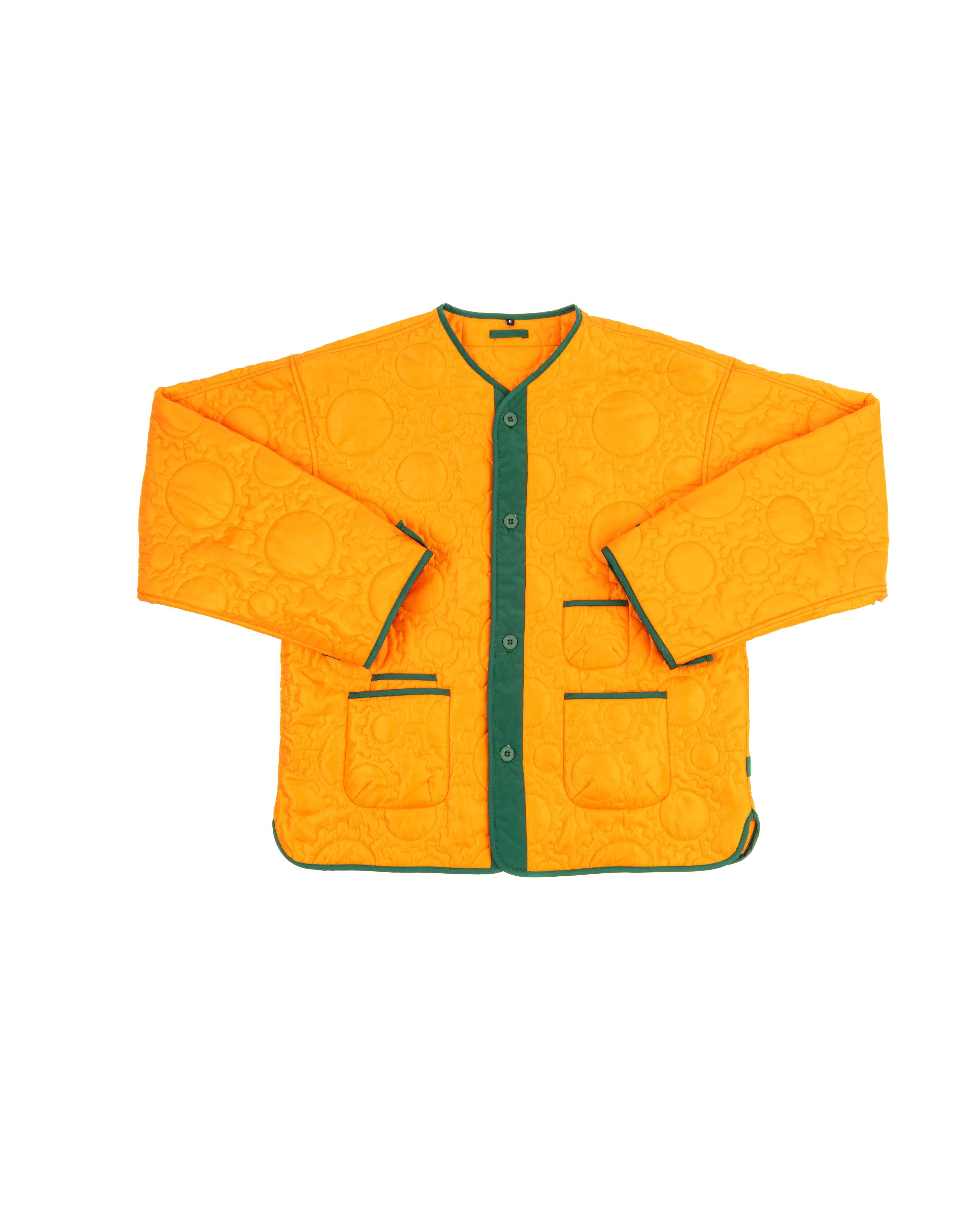Custom Gear Shaped Quilted Jacket (ORANGE)