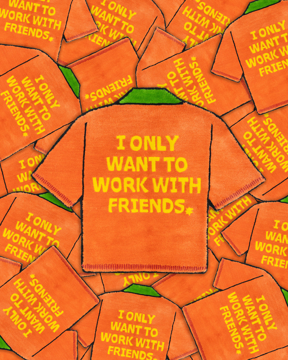 Dirty Laundry Rugs [ ORANGE ] — another view