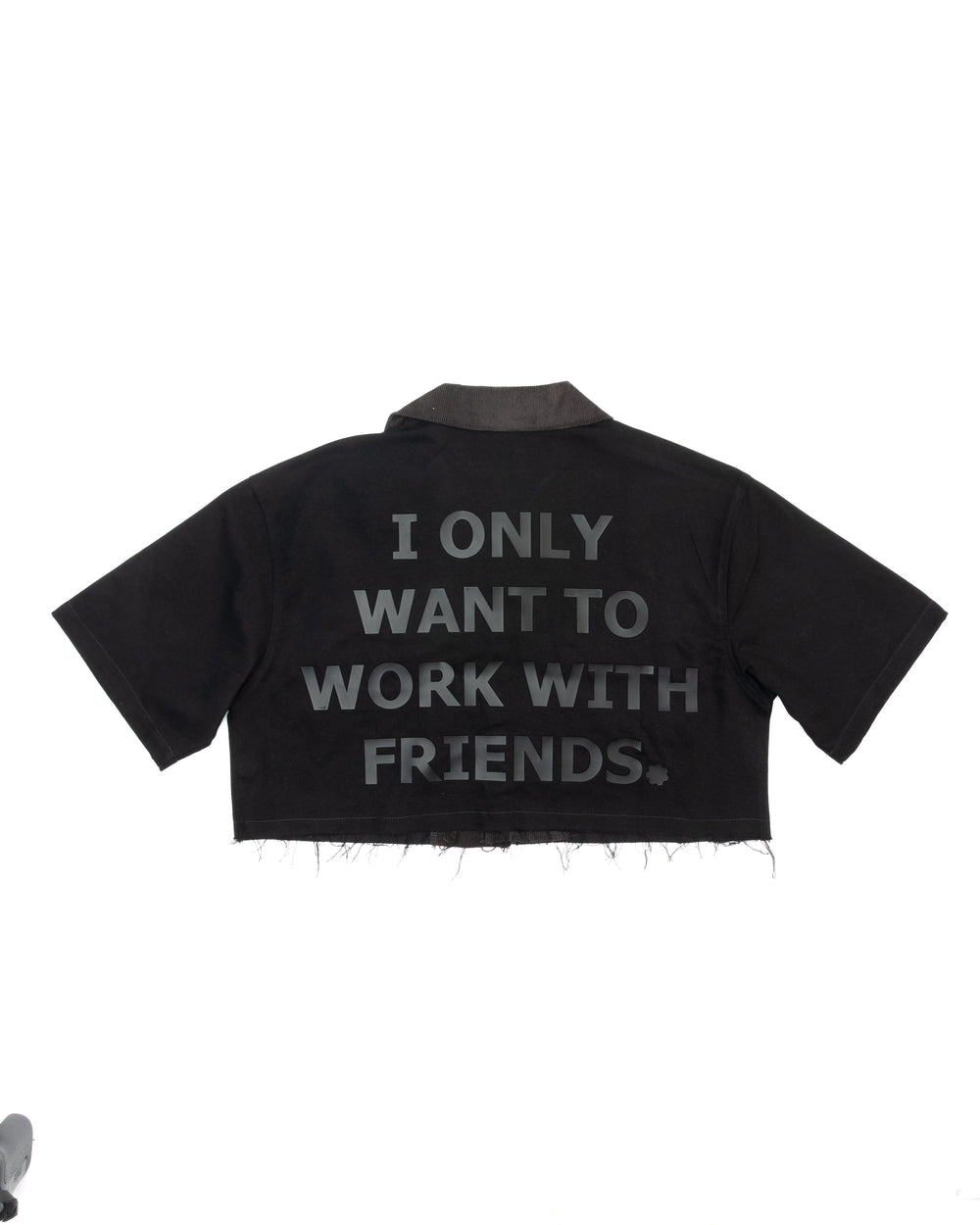 TRIPLE BLACK "Hér" WORKSHIRT ( CROPPED ) back view
