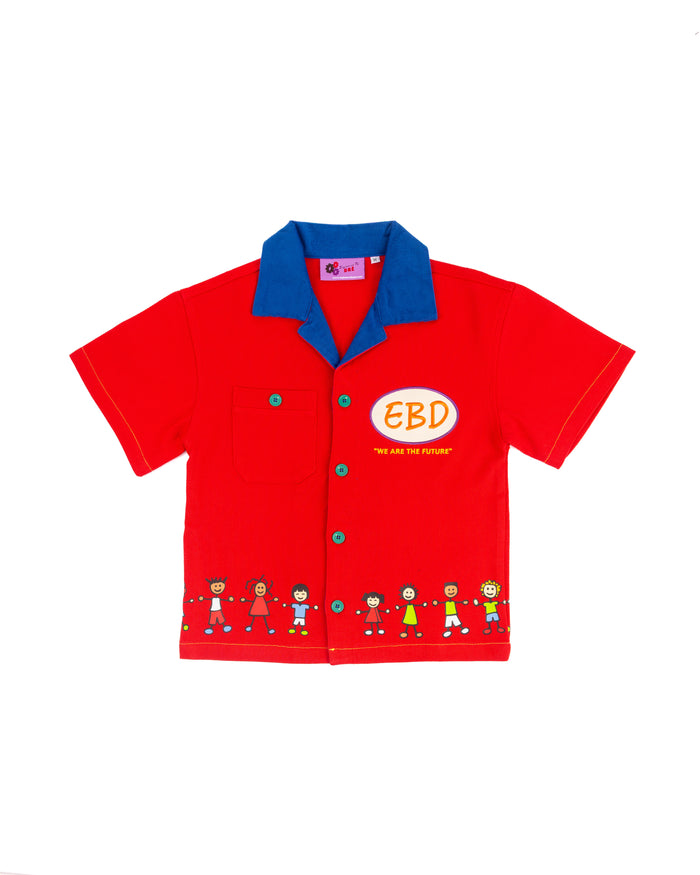 RED "WE ARE THE FUTURE" KIDS WORKSHIRT