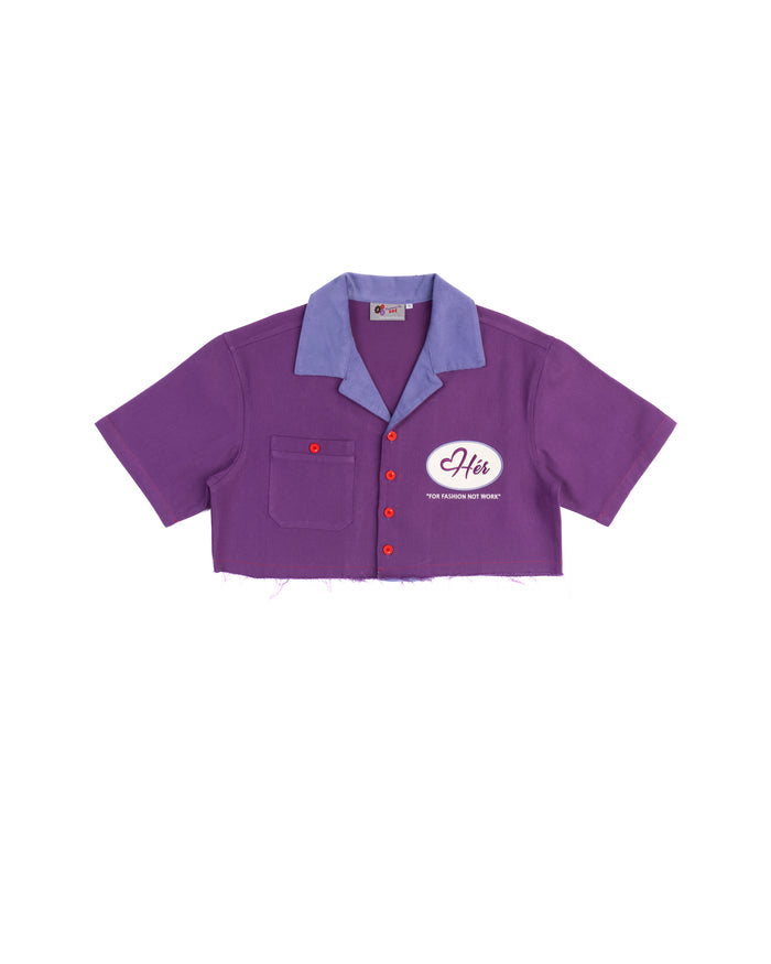 Reimagined PURPLE HAZE "Hér" WORKSHIRT ( CROPPED )