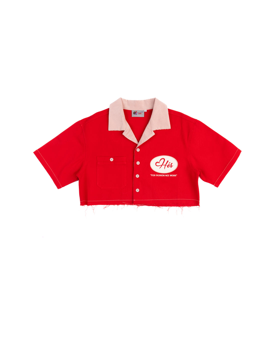 Reimagined CHERRY BLOSSOM "Hér" WORKSHIRT ( CROPPED )