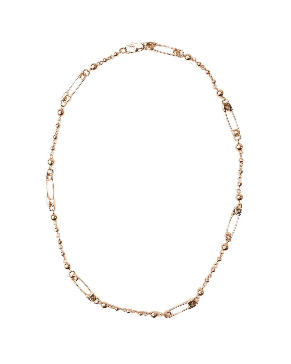 Safety Pin Necklace ( Rose Gold )